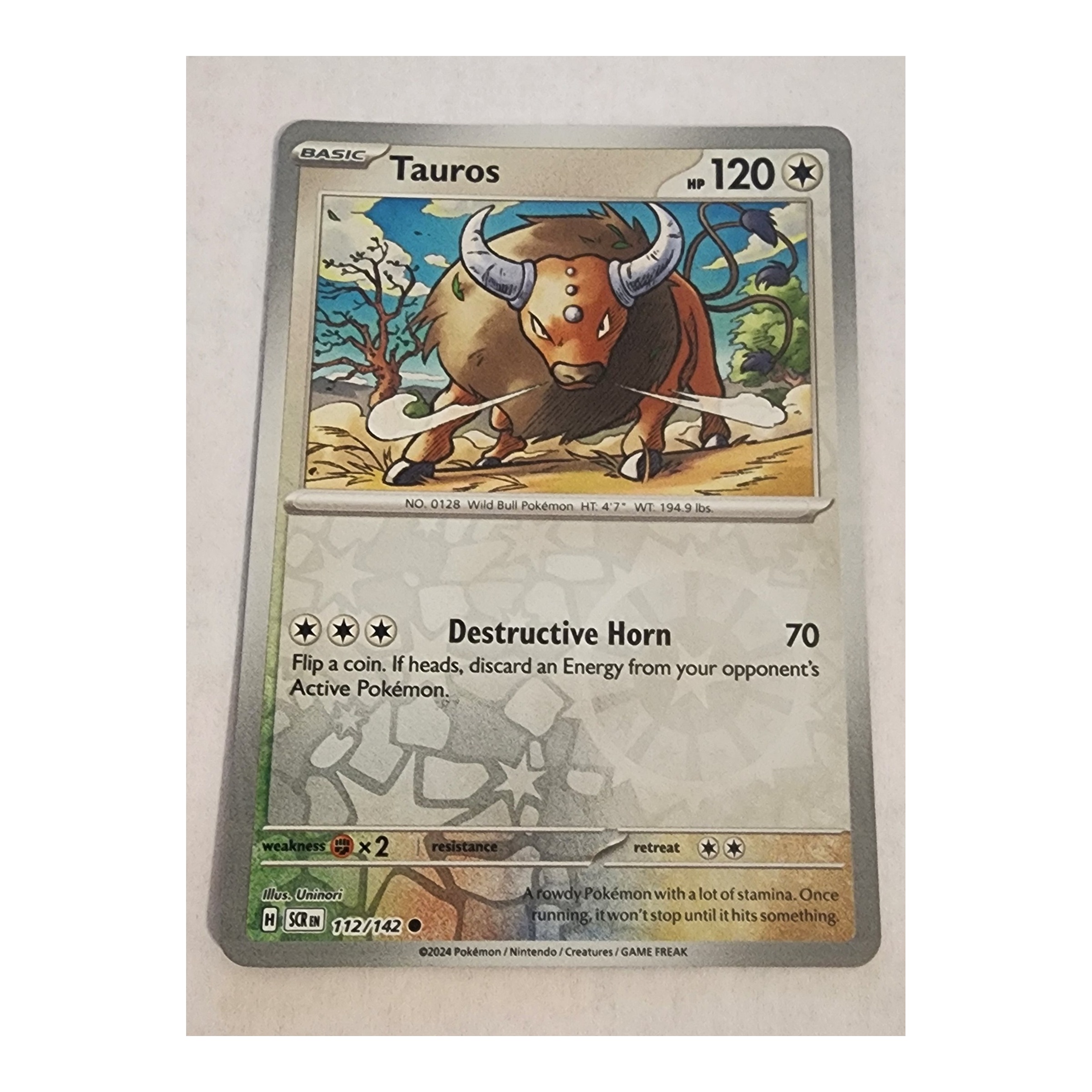 Tauros Common SV07: Stellar Crown 112/142 NM Reverse Holo