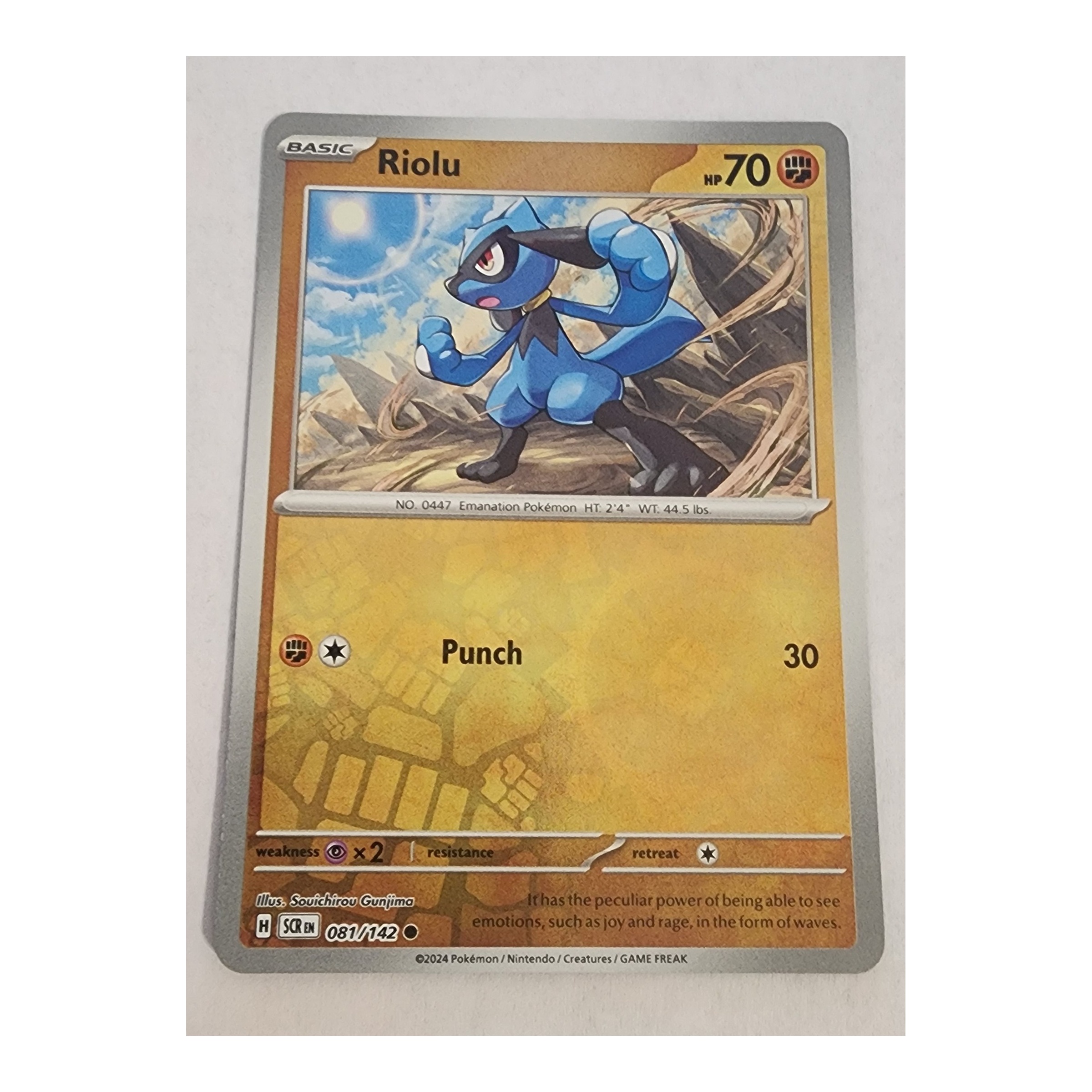 Riolu Common SV07: Stellar Crown 081/142 NM Reverse Holo