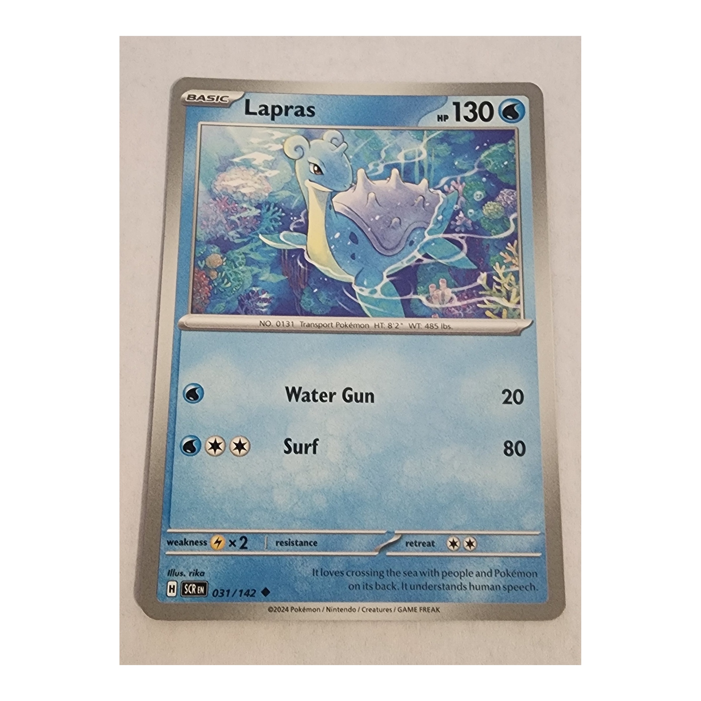 Lapras Uncommon SV07: Stellar Crown 031/142 NM