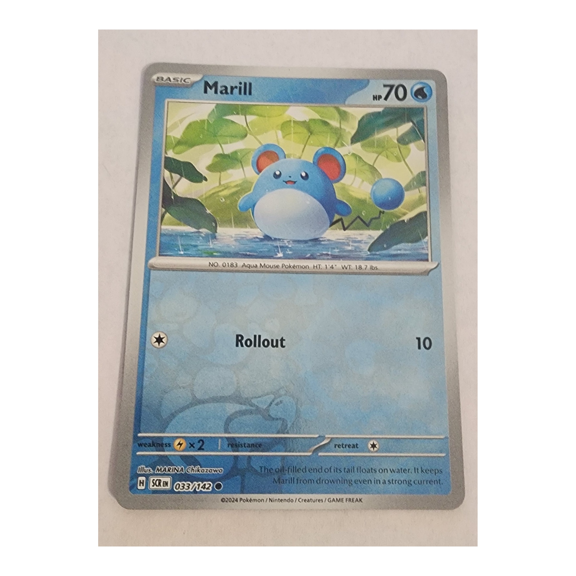 Marill Common SV07: Stellar Crown 033/142 NM Reverse Holo