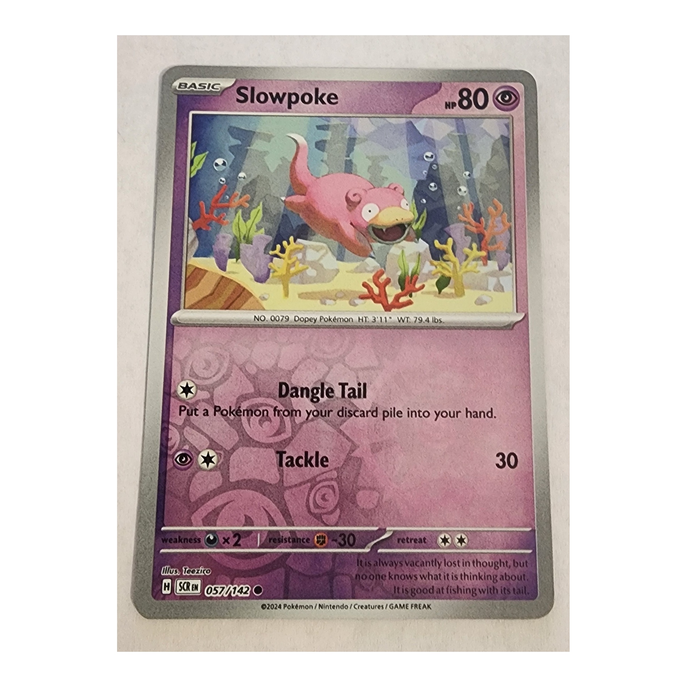 Slowpoke Common SV07: Stellar Crown 057/142 NM Reverse Holo
