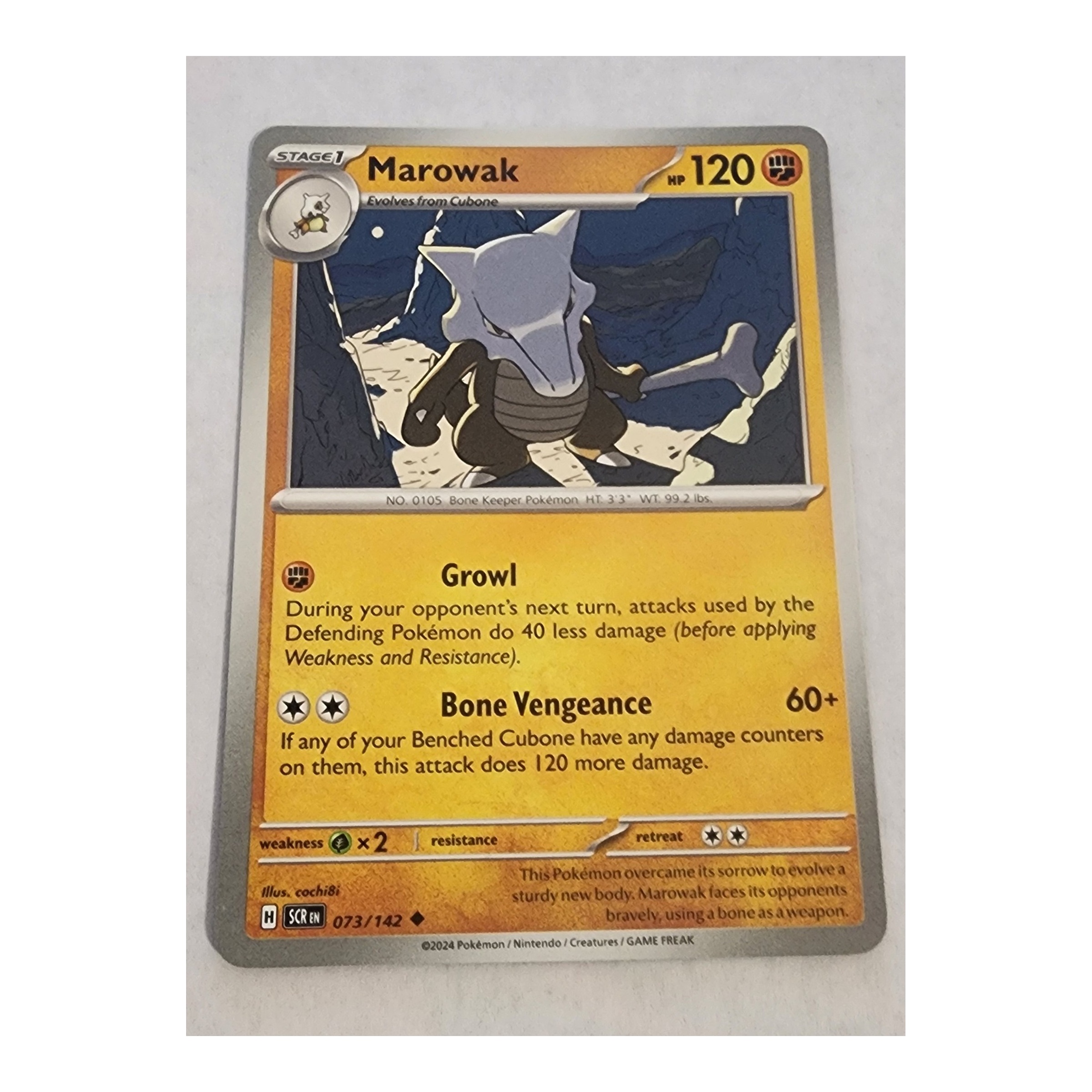 Marowak Uncommon SV07: Stellar Crown 073/142 NM