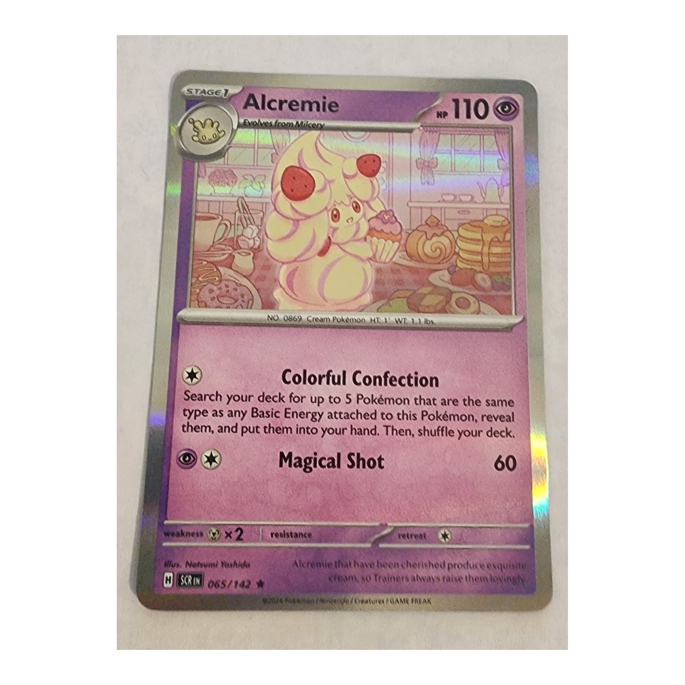 Alcremie Rare SV07: Stellar Crown 065/142 NM Holo