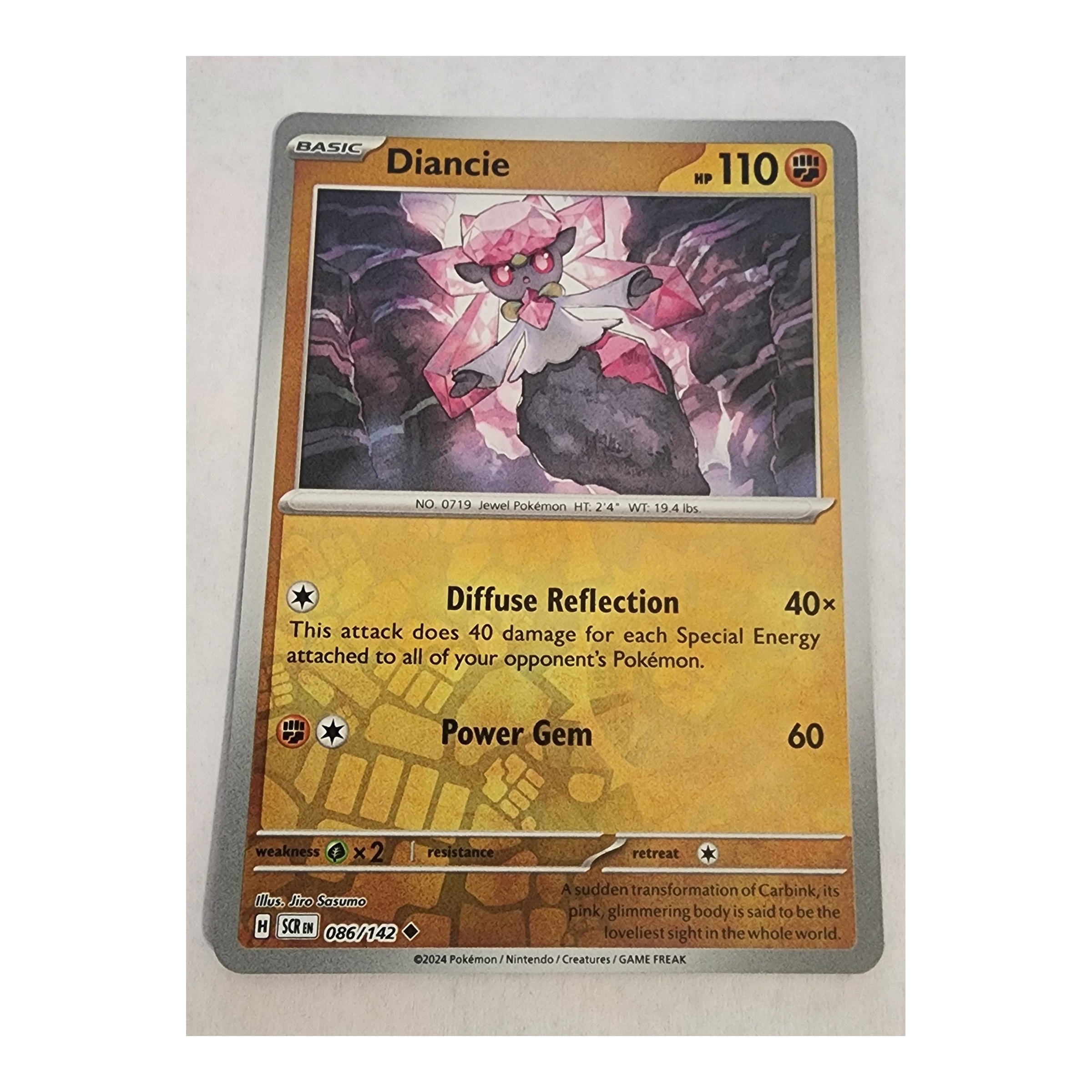 Diancie Uncommon SV07: Stellar Crown 086/142 NM Reverse Holo