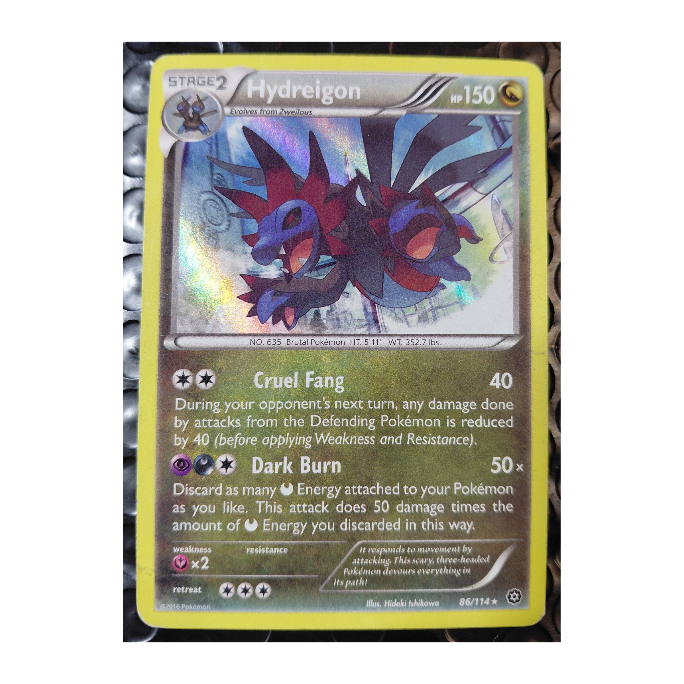 Hydreigon Rare XY11: Steam Siege 86/114 MP Holo