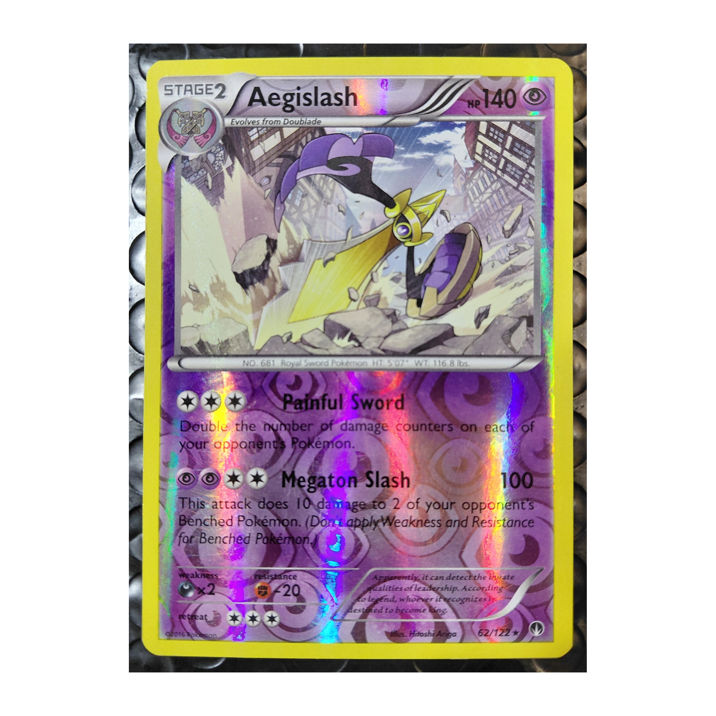 Aegislash Rare XY9: BREAKpoint 62/122 MP Reverse Holo