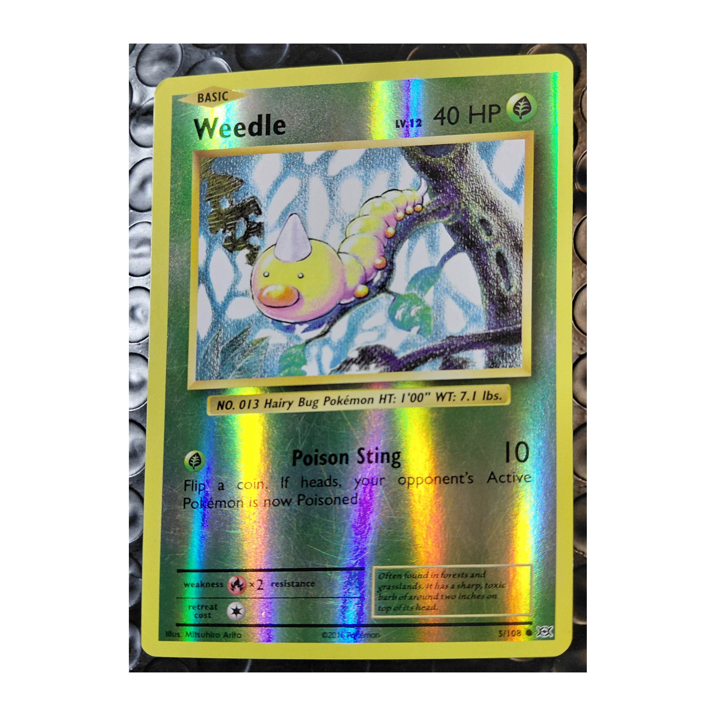 Weedle Common XY12: Evolutions 5/108 MP Reverse Holo