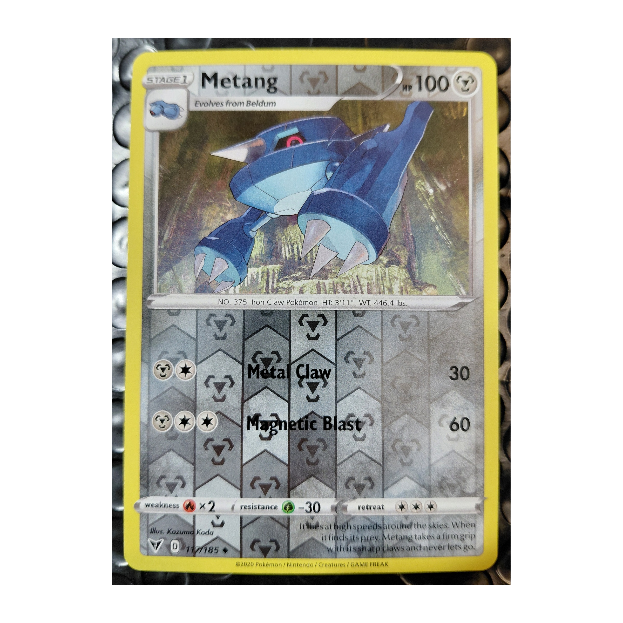 Metang Uncommon SWSH4: Vivid Voltage 117/185 MP Reverse Holo