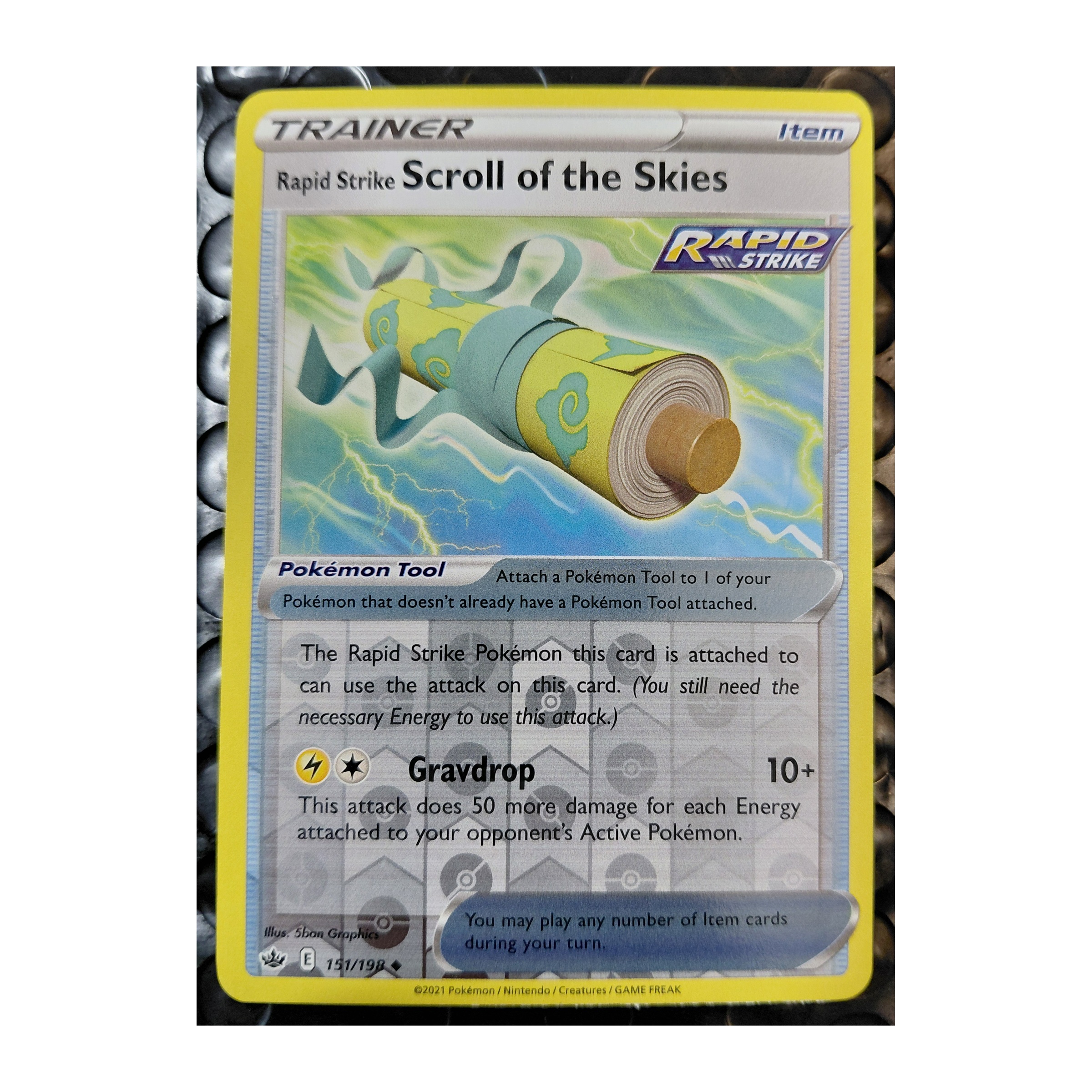 Rapid Strike Scroll of the Skies SWSH6: Chilling Reign 151/198 MP Reverse Holo
