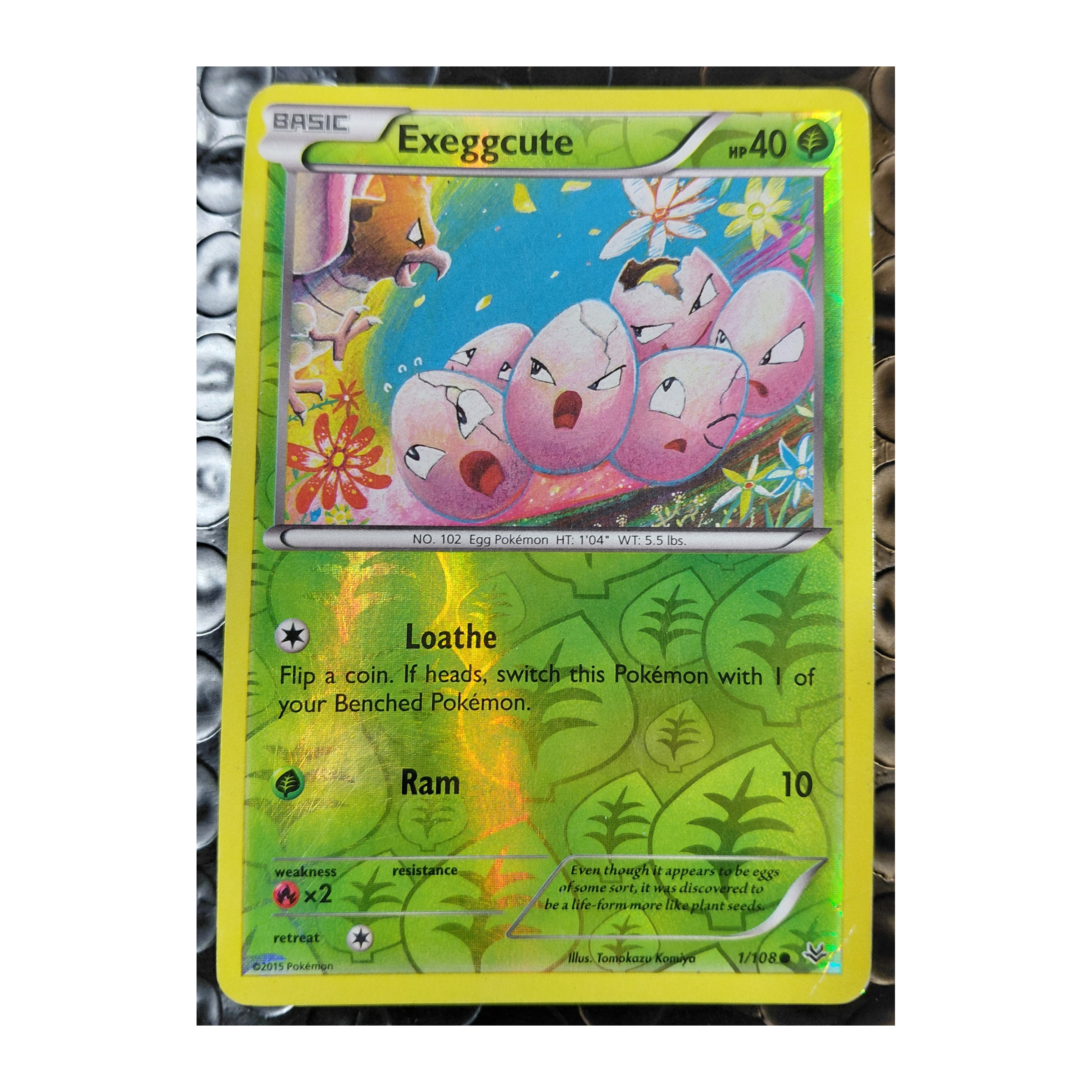 Exeggcute Common XY6: Roaring Skies 1/108 MP Reverse Holo