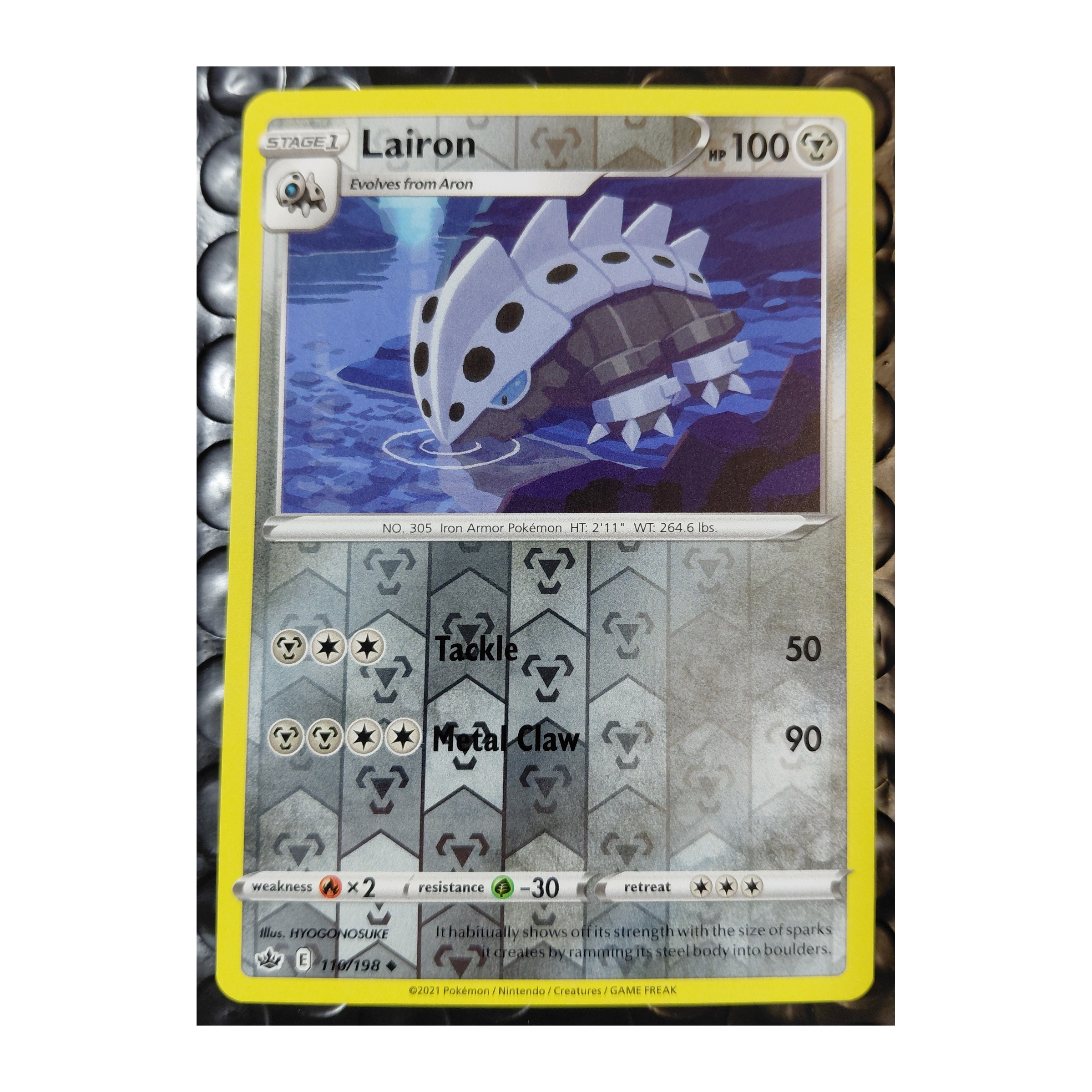 Lairon Uncommon SWSH6: Chilling Reign 110/198 MP Reverse Holo