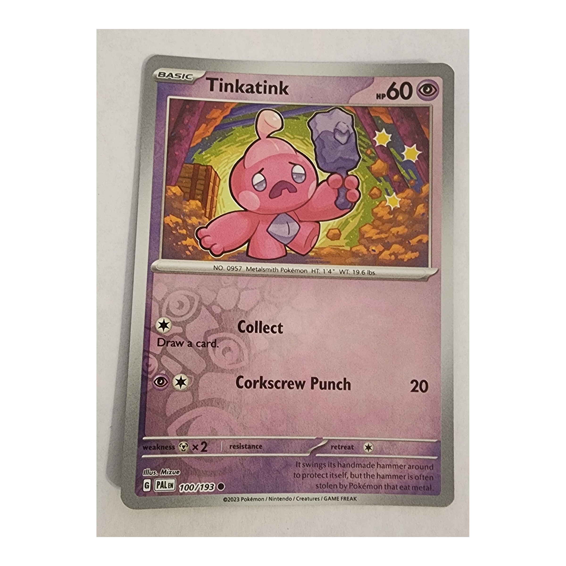 Tinkatink Common SV02: Paldea Evolved 100/193 NM Reverse Holo