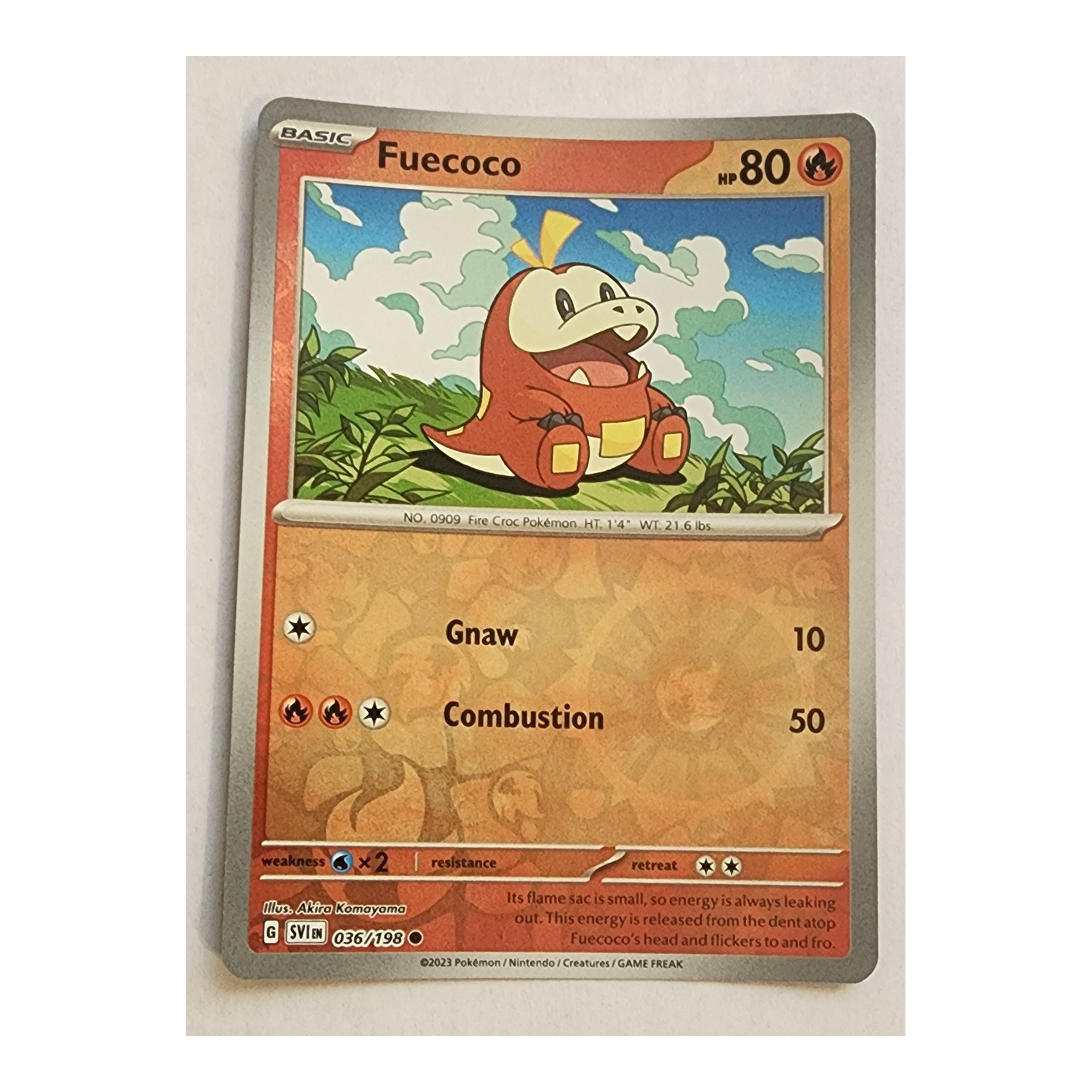 Fuecoco Common SV01: Scarlet & Violet 036/198 NM Reverse Holo