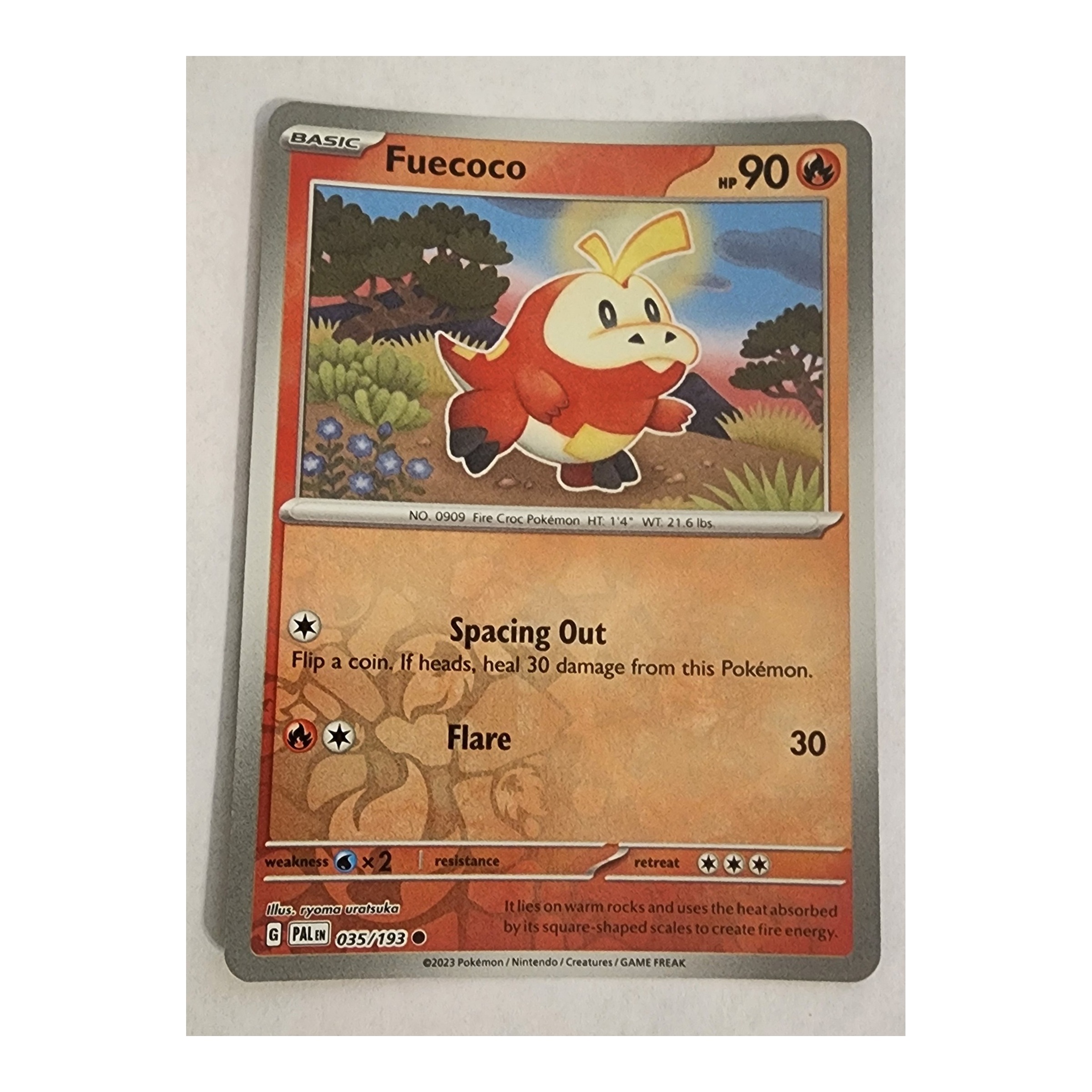 Fuecoco Common SV02: Paldea Evolved 035/193 NM Reverse Holo