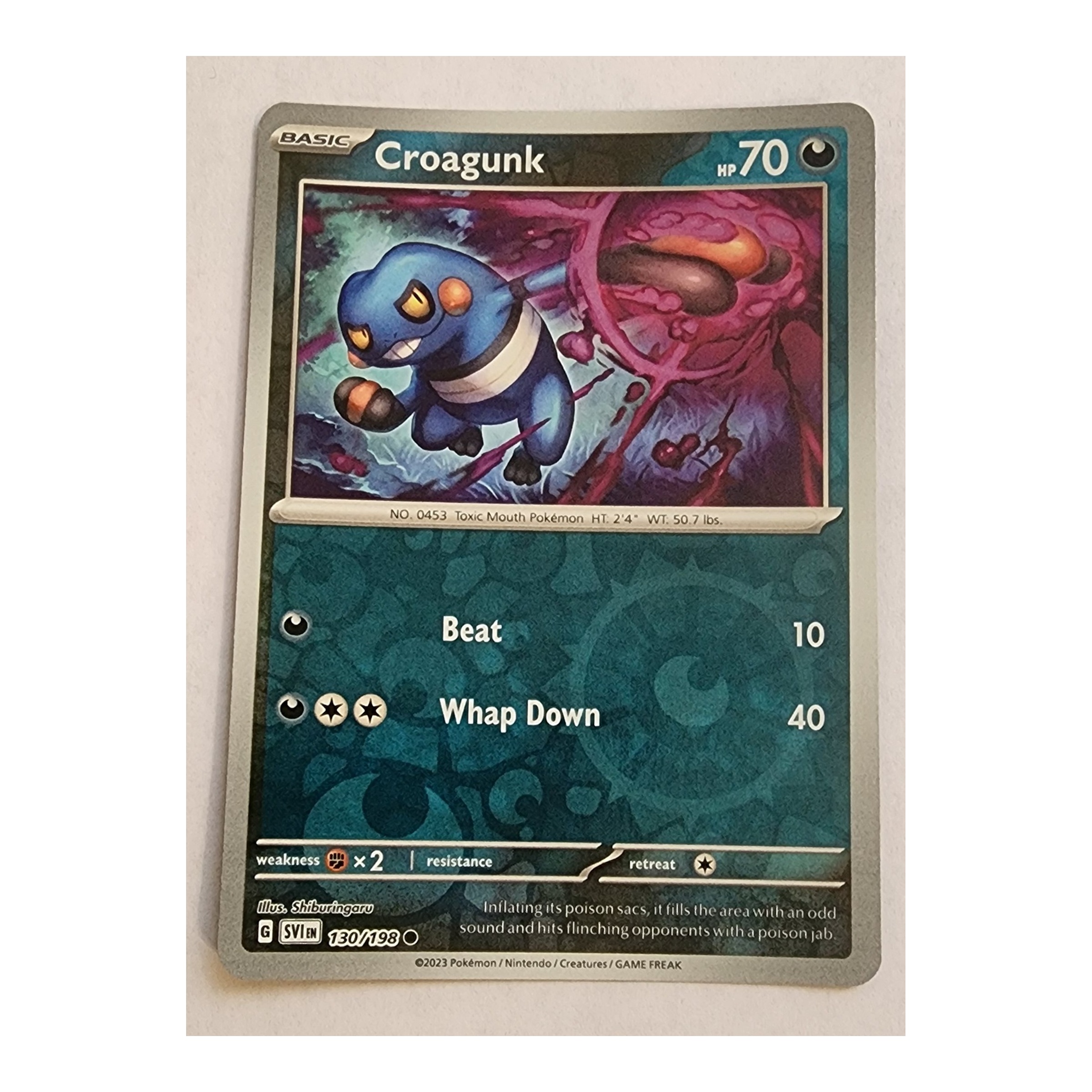 Croagunk Common SV01: Scarlet & Violet 130/198 NM Reverse Holo