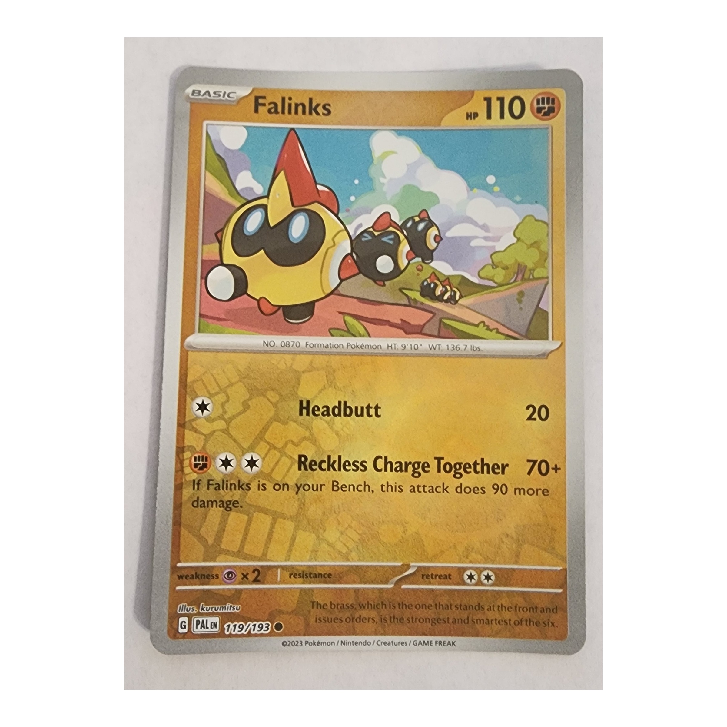 Falinks Common SV02: Paldea Evolved 119/193 NM Reverse Holo