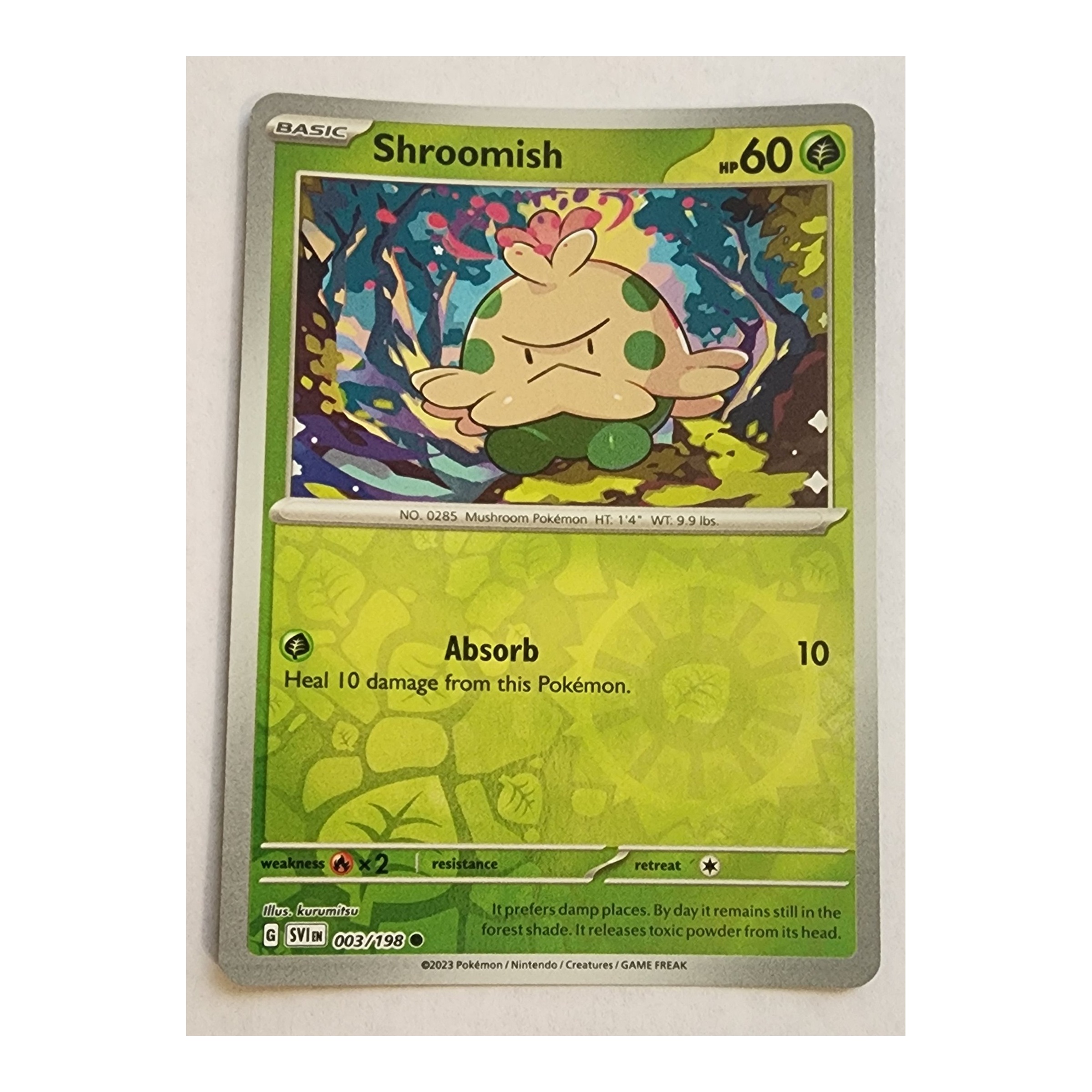 Shroomish Common SV01: Scarlet & Violet 003/198 NM Reverse Holo