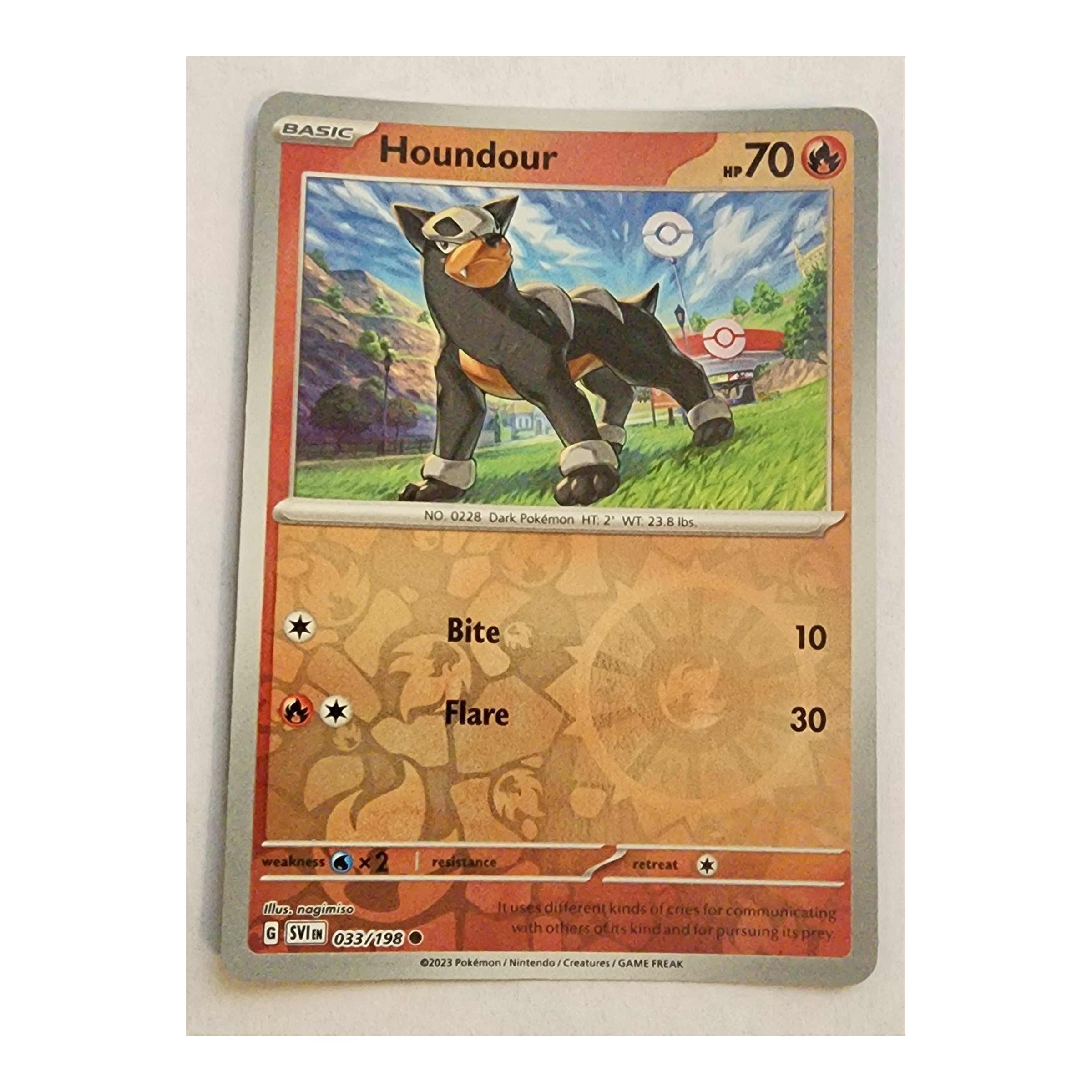 Houndour Common SV01: Scarlet & Violet 033/198 NM Reverse Holo