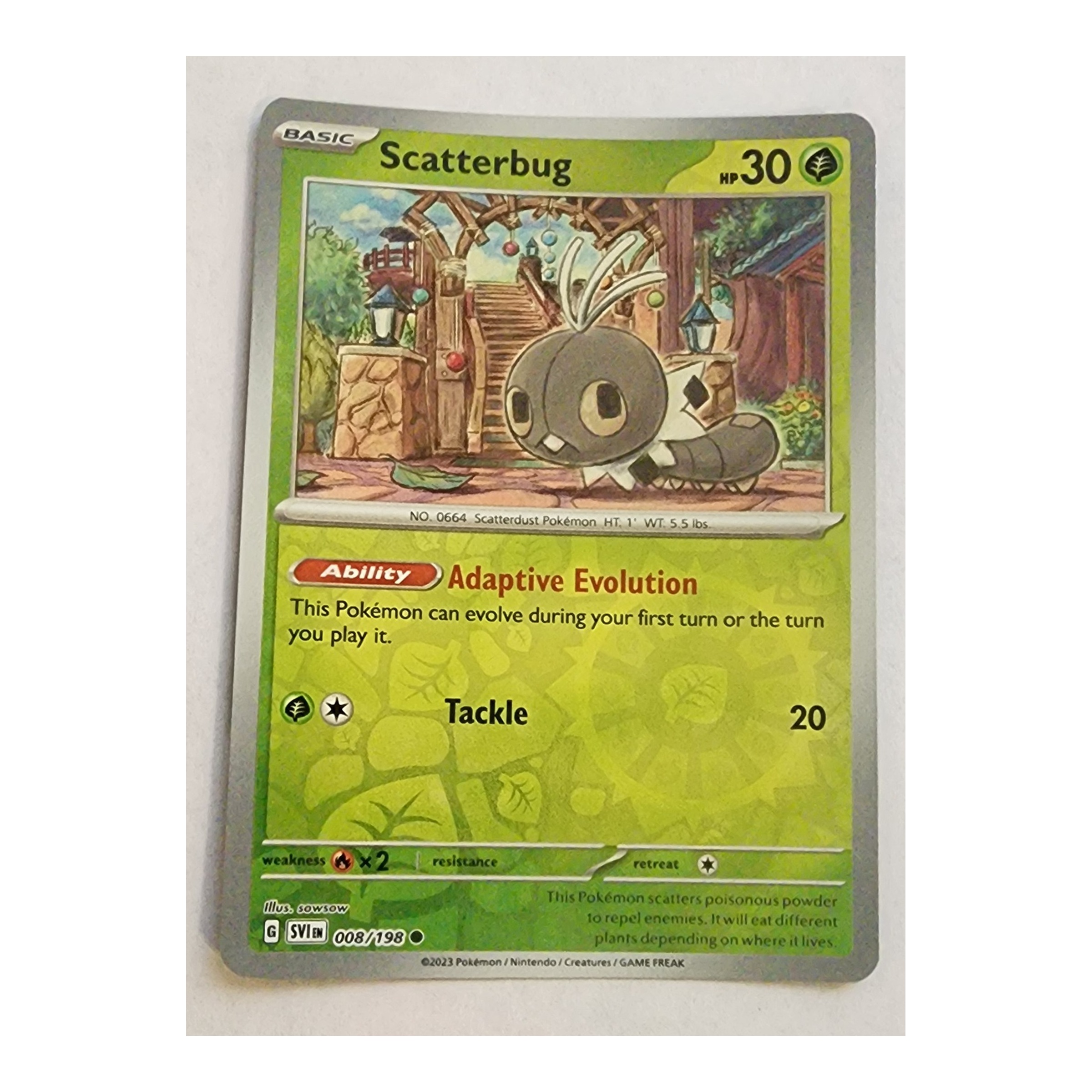 Scatterbug Common SV01: Scarlet & Violet 008/198 NM Reverse Holo