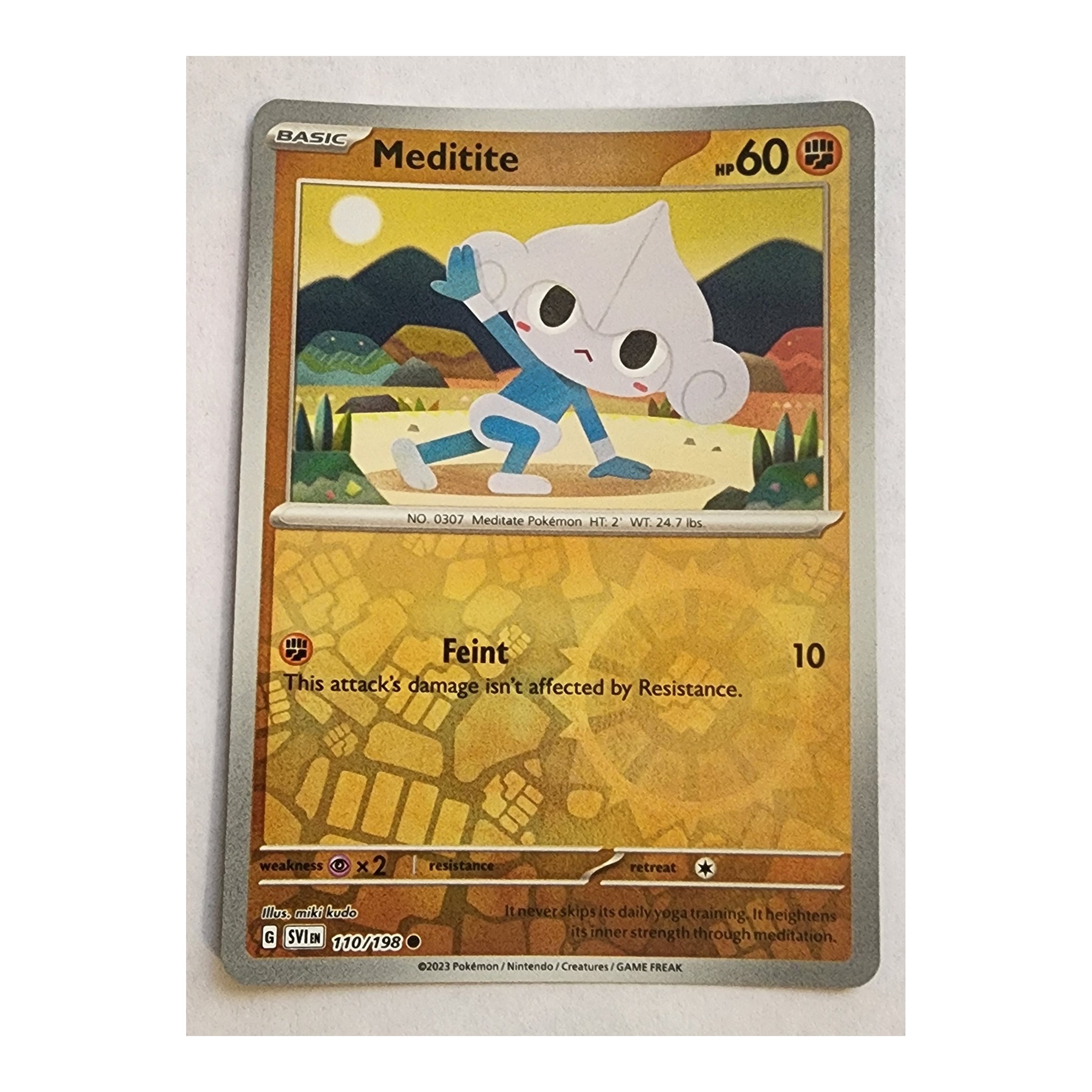 Meditite Common SV01: Scarlet & Violet 110/198 NM Reverse Holo