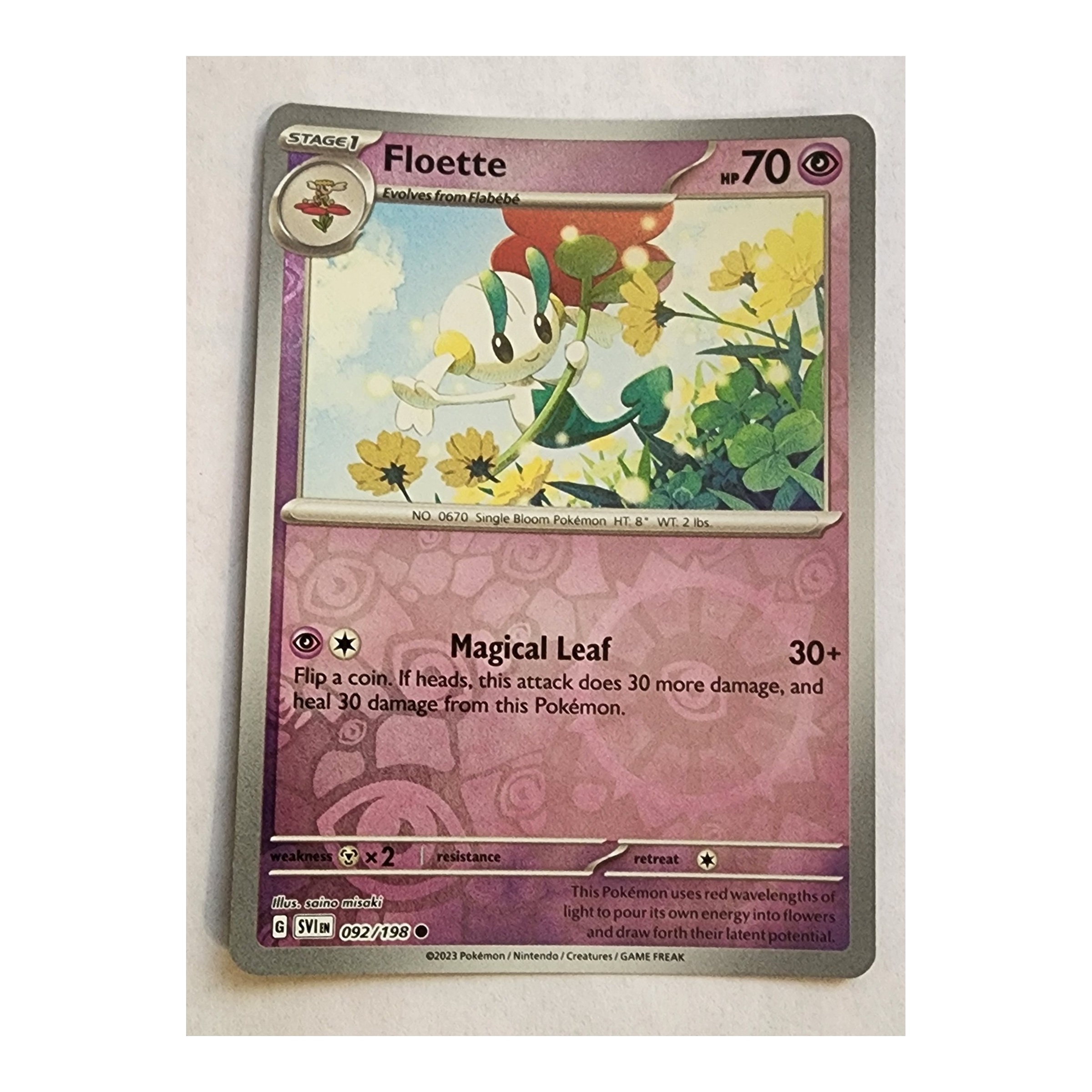 Floette Common SV01: Scarlet & Violet 092/198 NM Reverse Holo