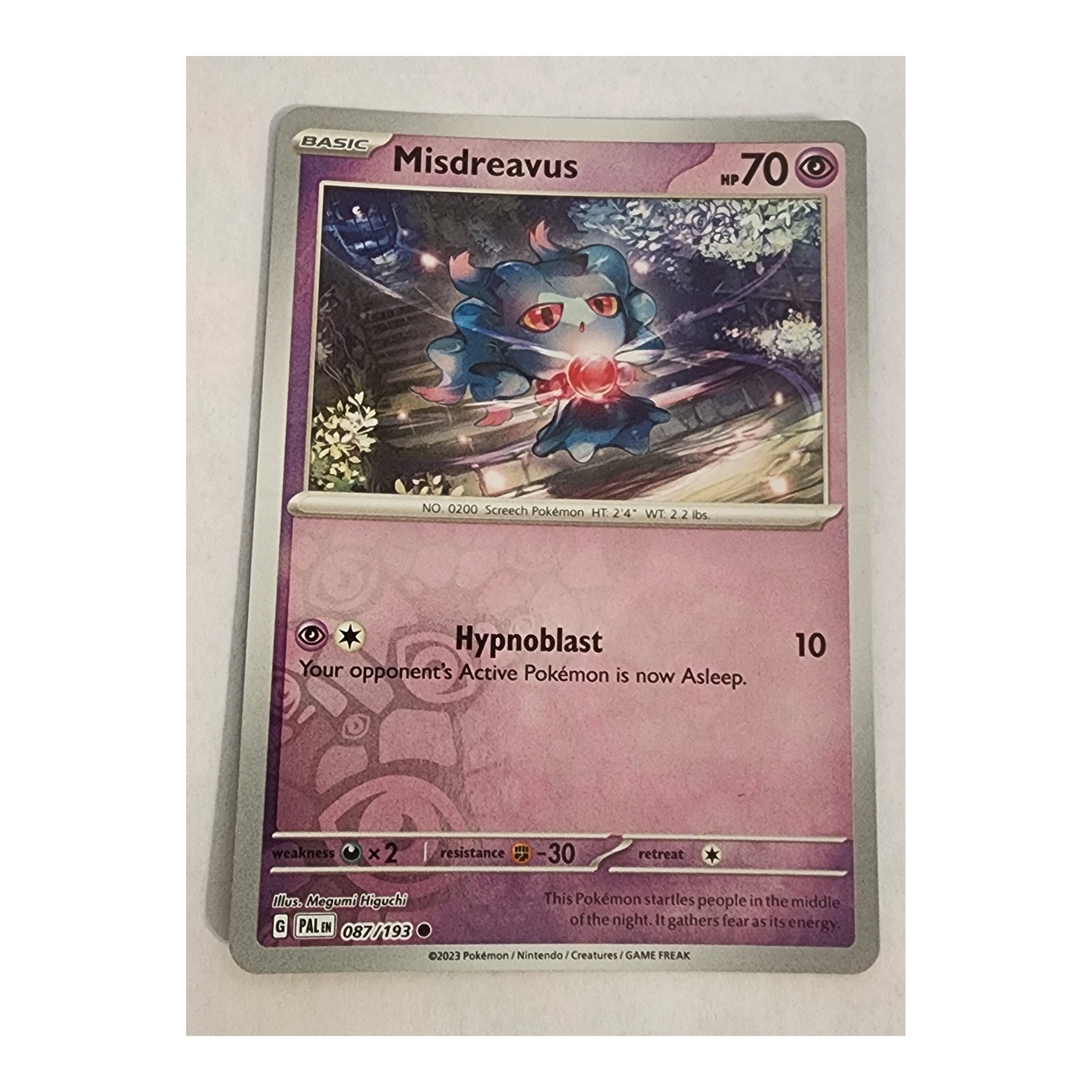 Misdreavus Common SV02: Paldea Evolved 087/193 NM Reverse Holo