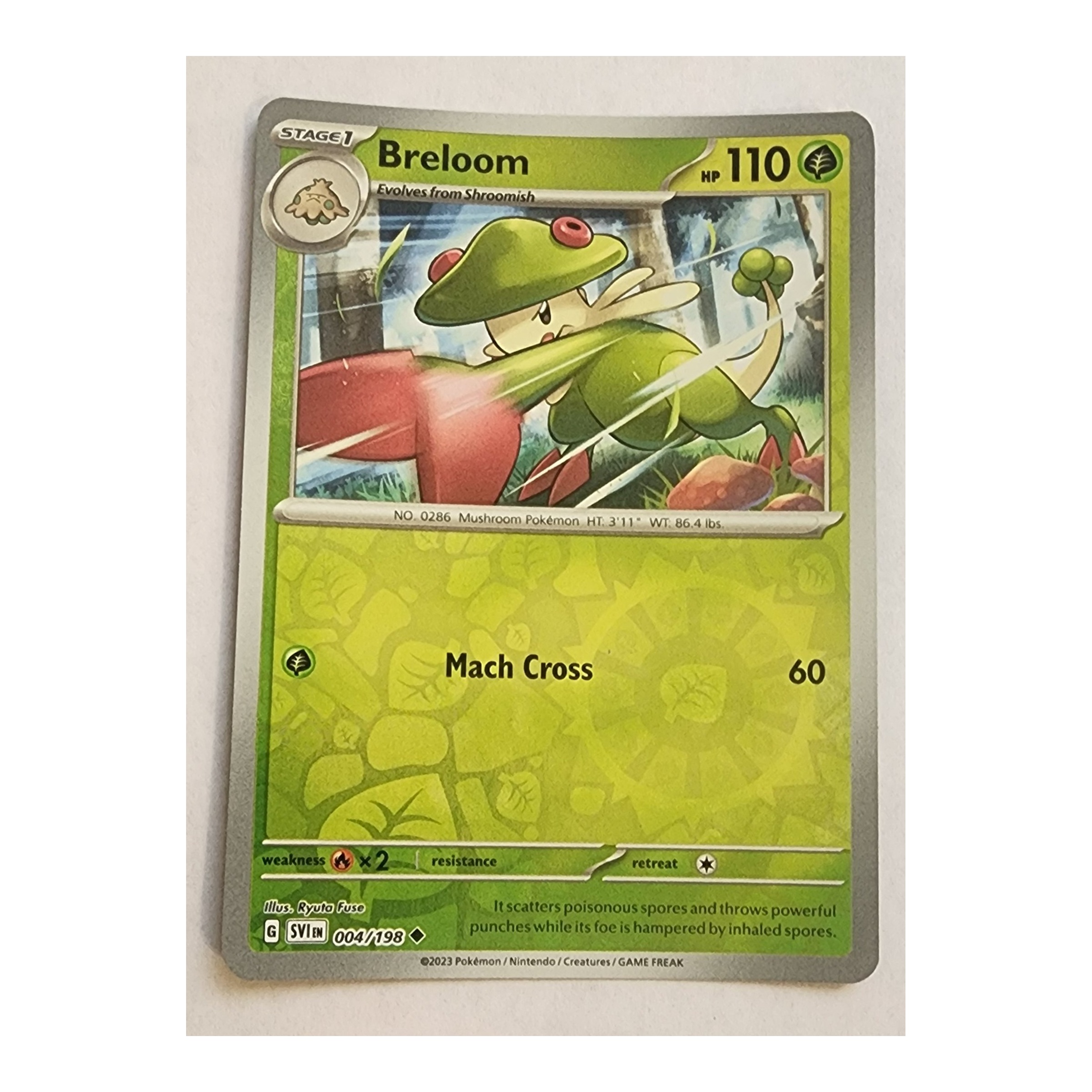Breloom Uncommon SV01: Scarlet & Violet 004/198 NM Reverse Holo