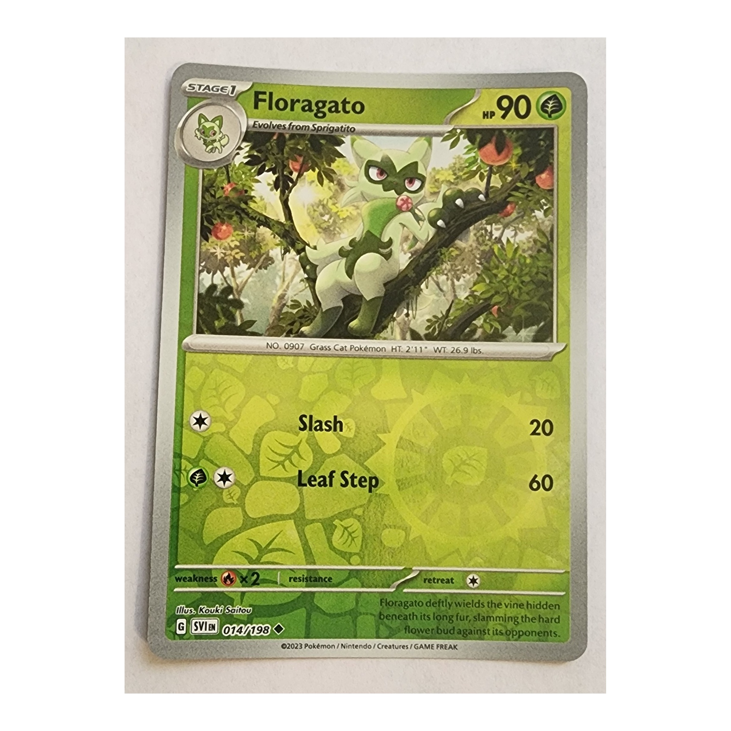 Floragato Uncommon SV01: Scarlet & Violet 014/198 NM Reverse Holo