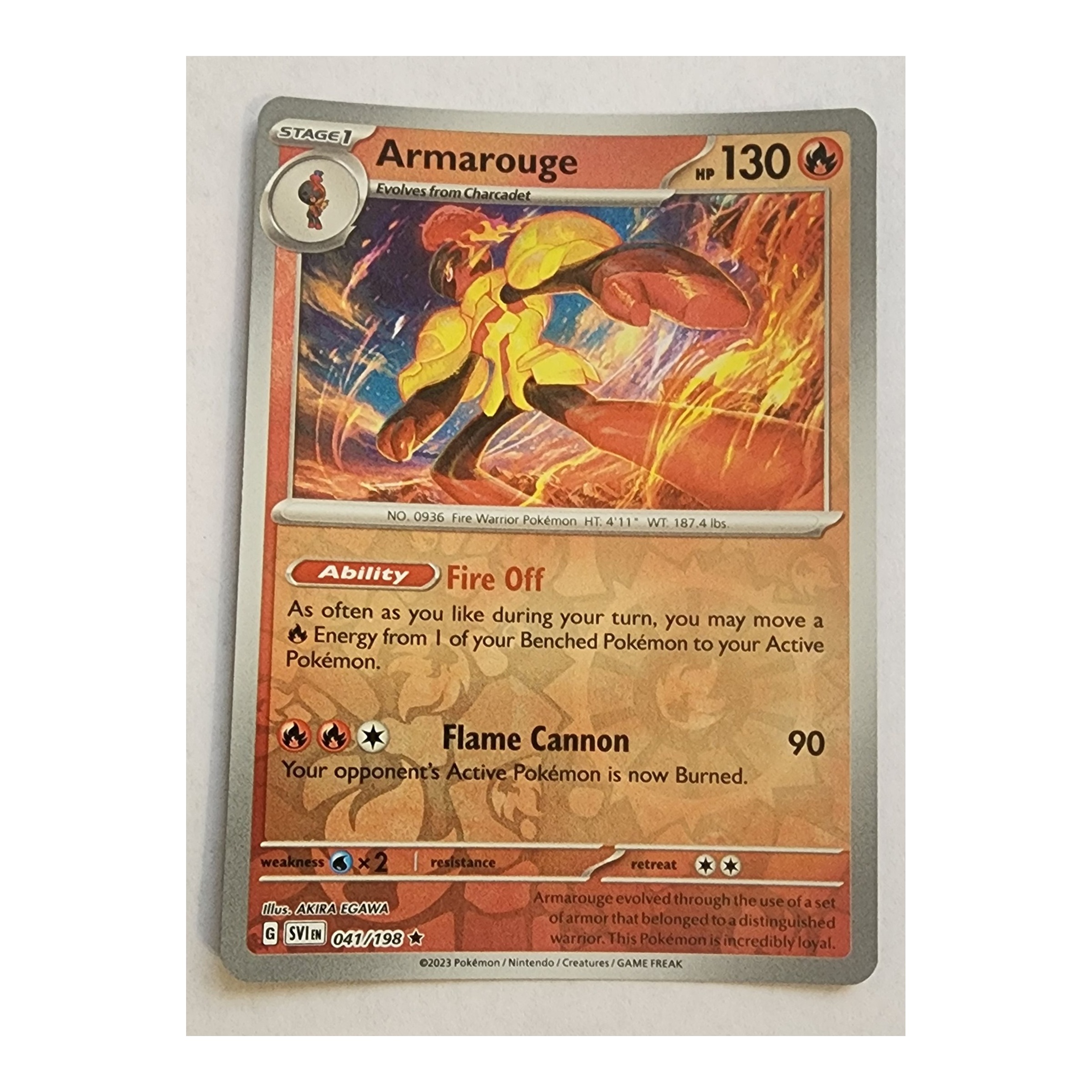 Armarouge Rare SV01: Scarlet & Violet 041/198 NM Reverse Holo