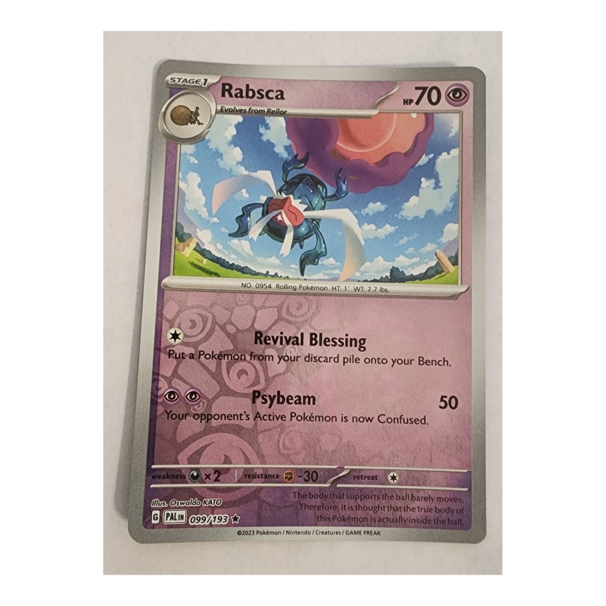 Rabsca Rare SV02: Paldea Evolved 099/193 NM Reverse Holo