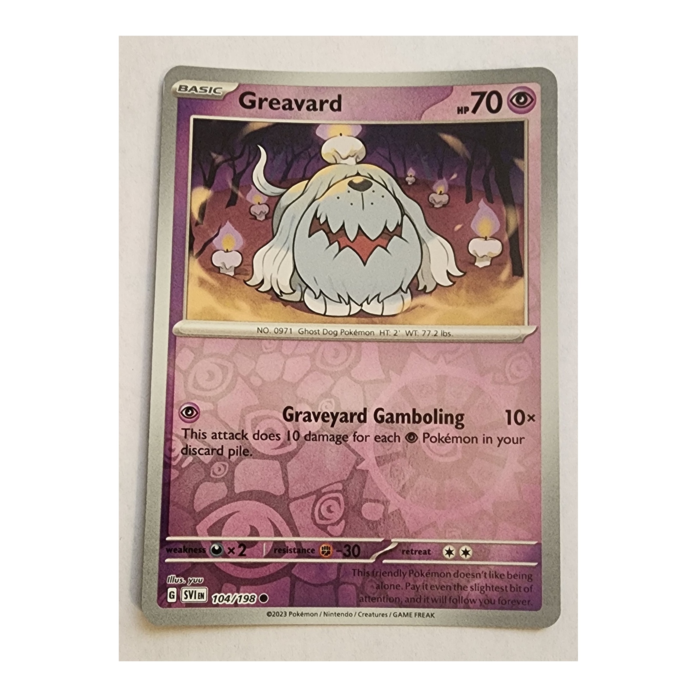 Greavard Common SV01: Scarlet & Violet 104/198 NM Reverse Holo