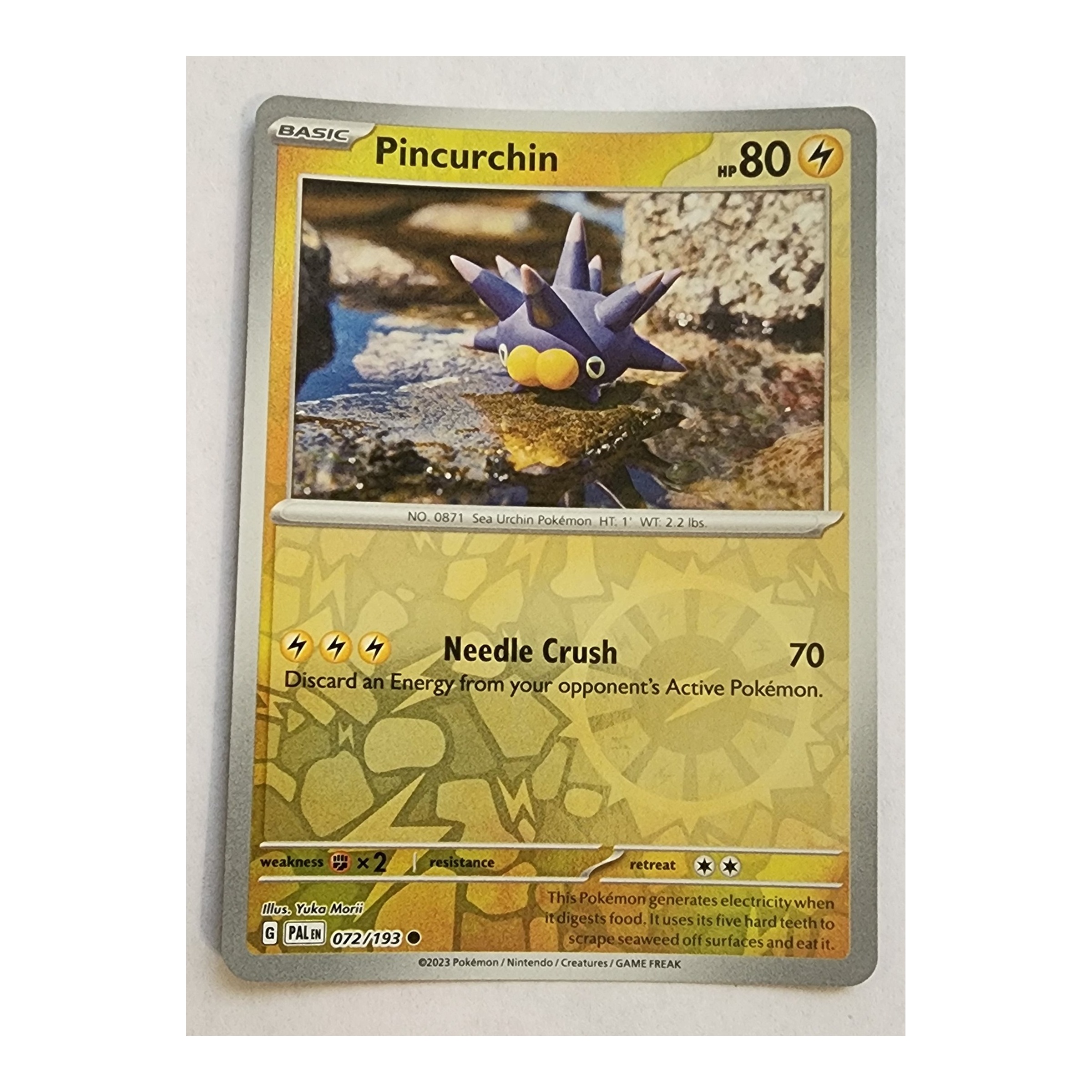 Pincurchin Common SV02: Paldea Evolved 072/193 NM Reverse Holo