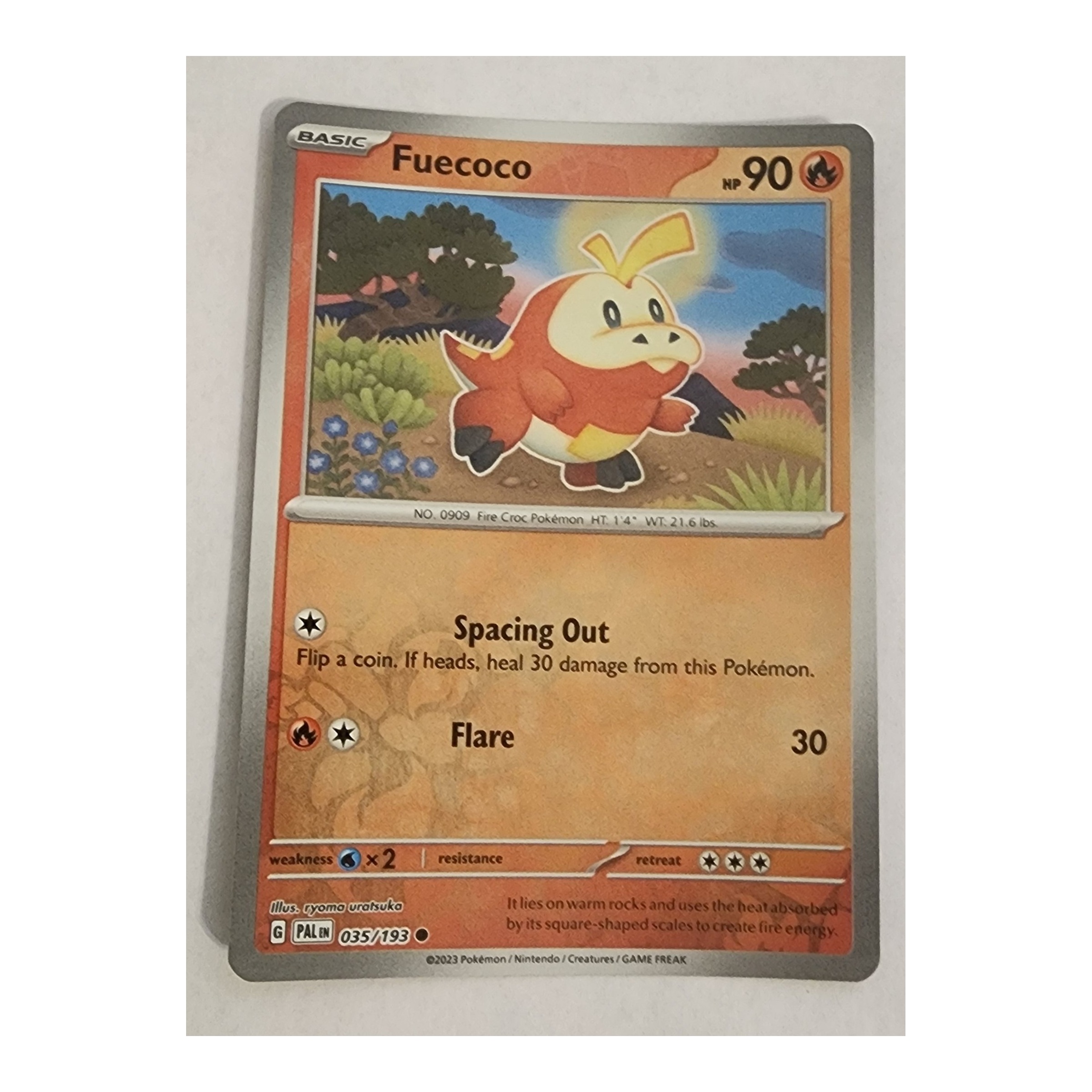 Fuecoco Common SV02: Paldea Evolved 035/193 NM Reverse Holo
