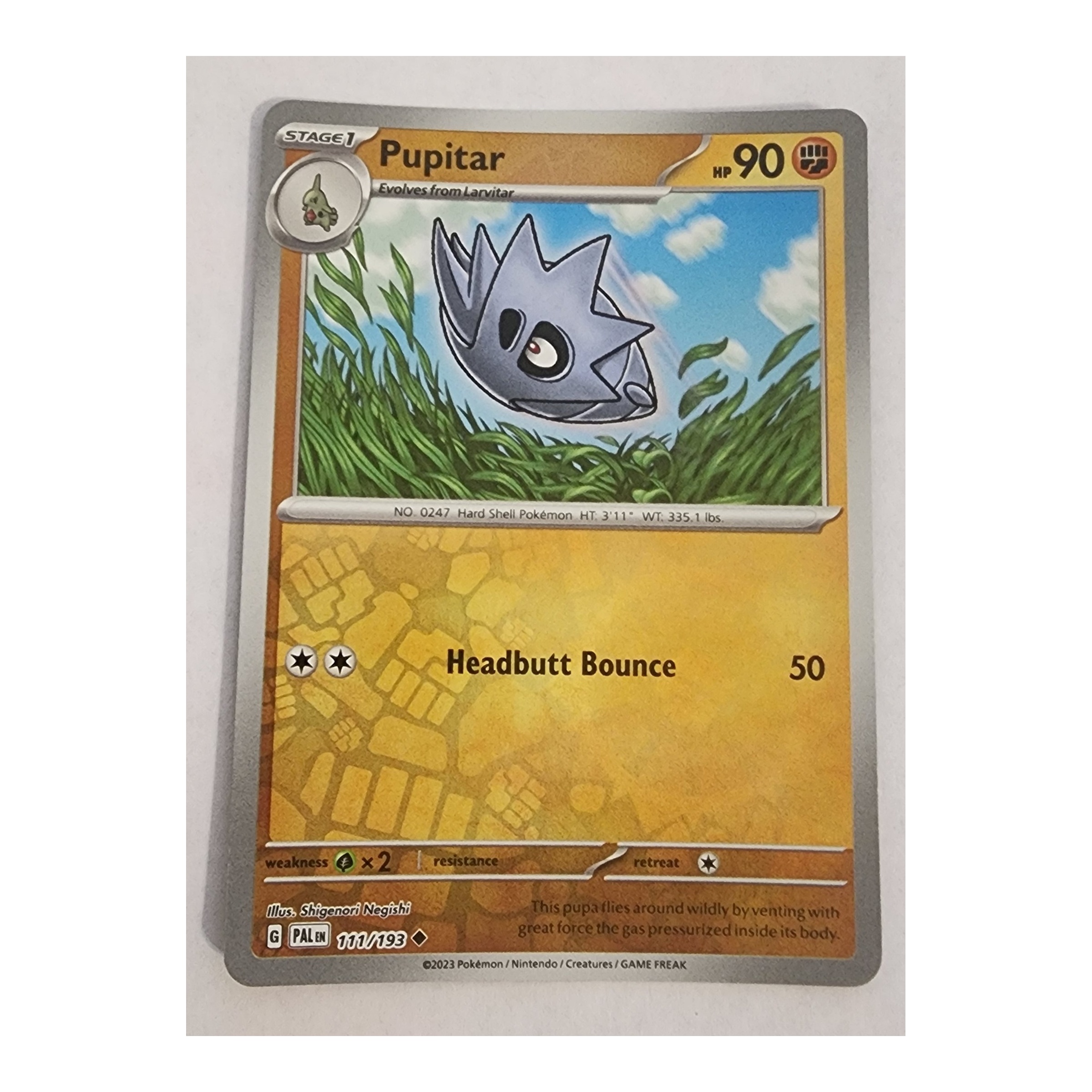 Pupitar Uncommon SV02: Paldea Evolved 111/193 NM Reverse Holo
