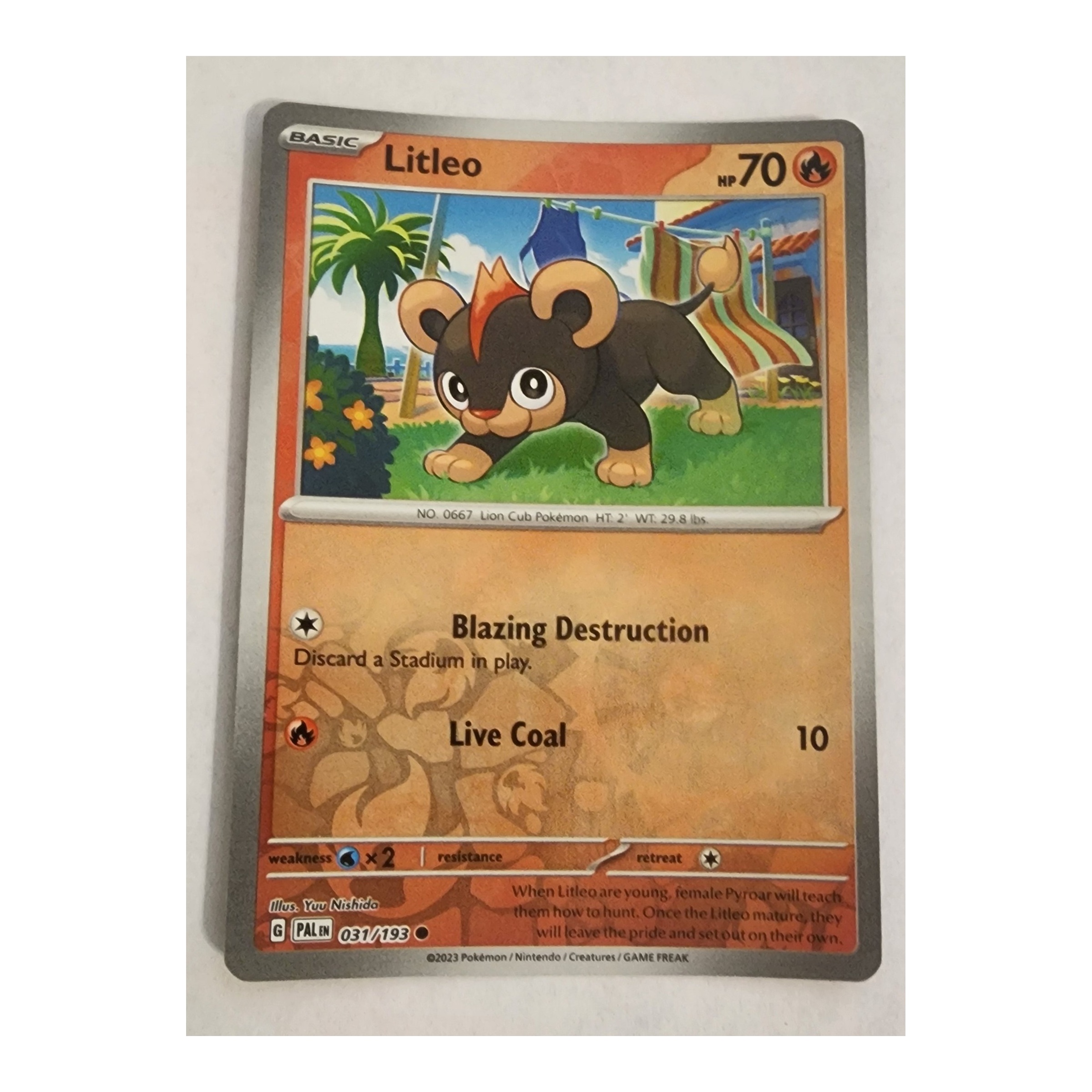 Litleo Common SV02: Paldea Evolved 031/193 NM Reverse Holo