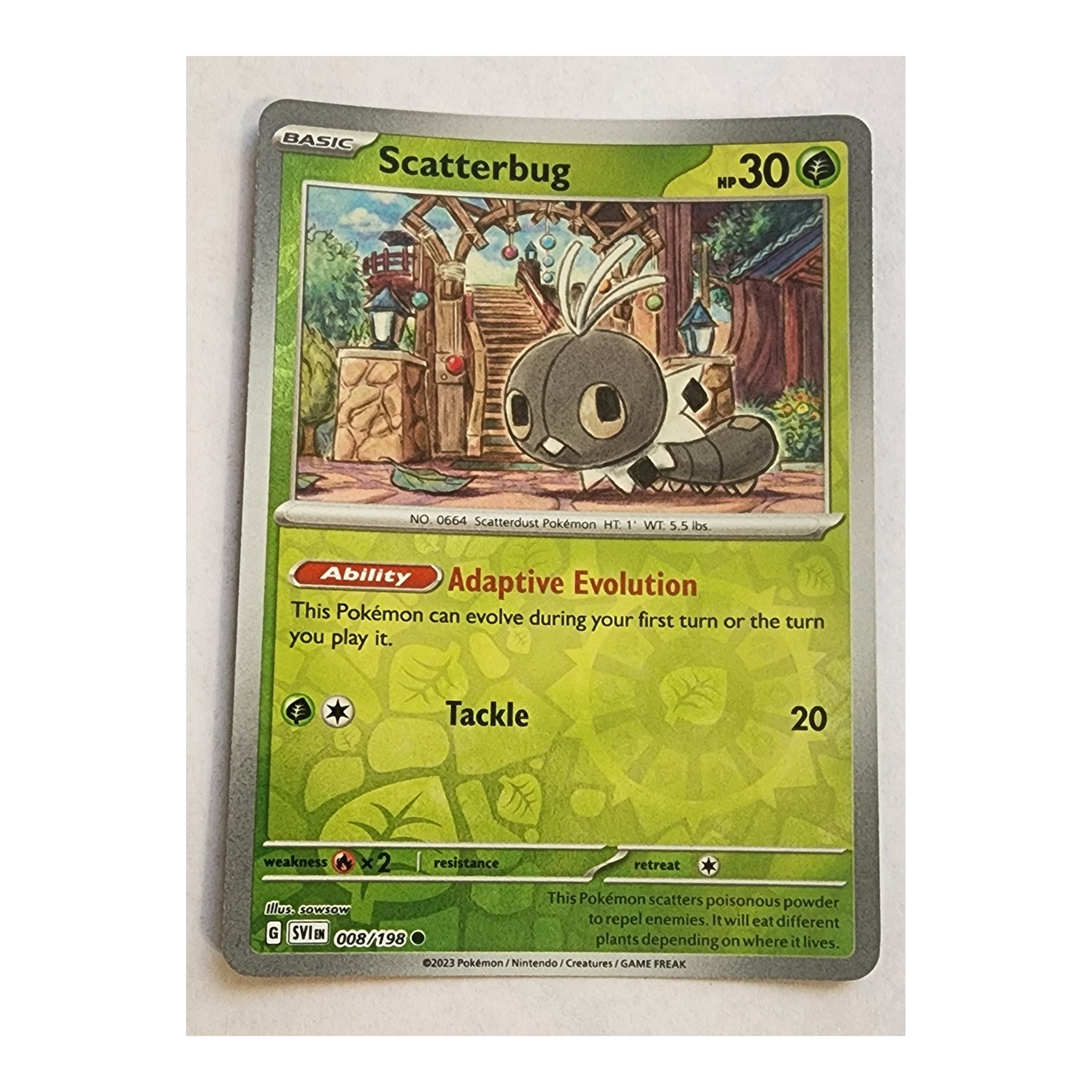 Scatterbug Common SV01: Scarlet & Violet 008/198 NM Reverse Holo