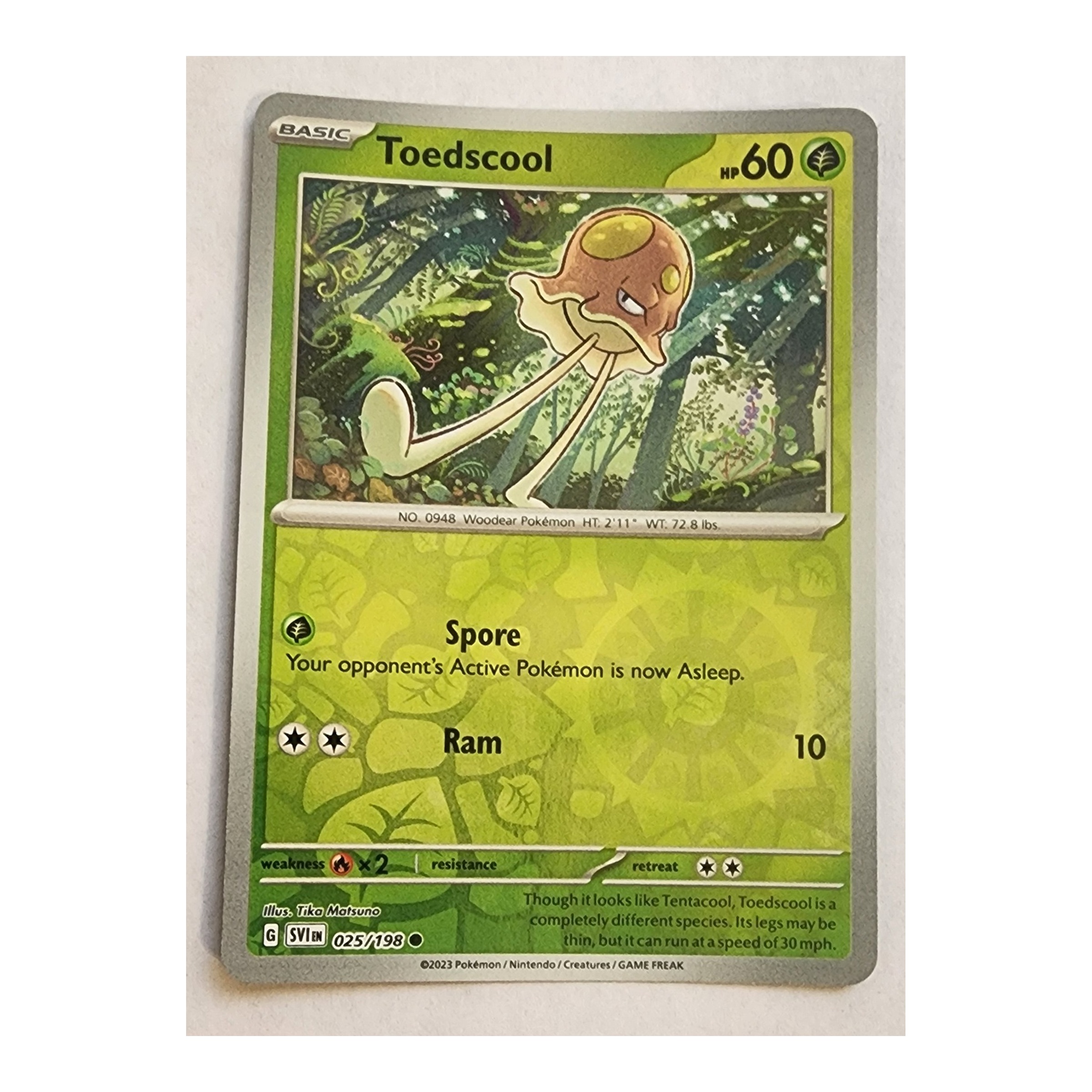 Toedscool Common SV01: Scarlet & Violet 025/198 NM Reverse Holo