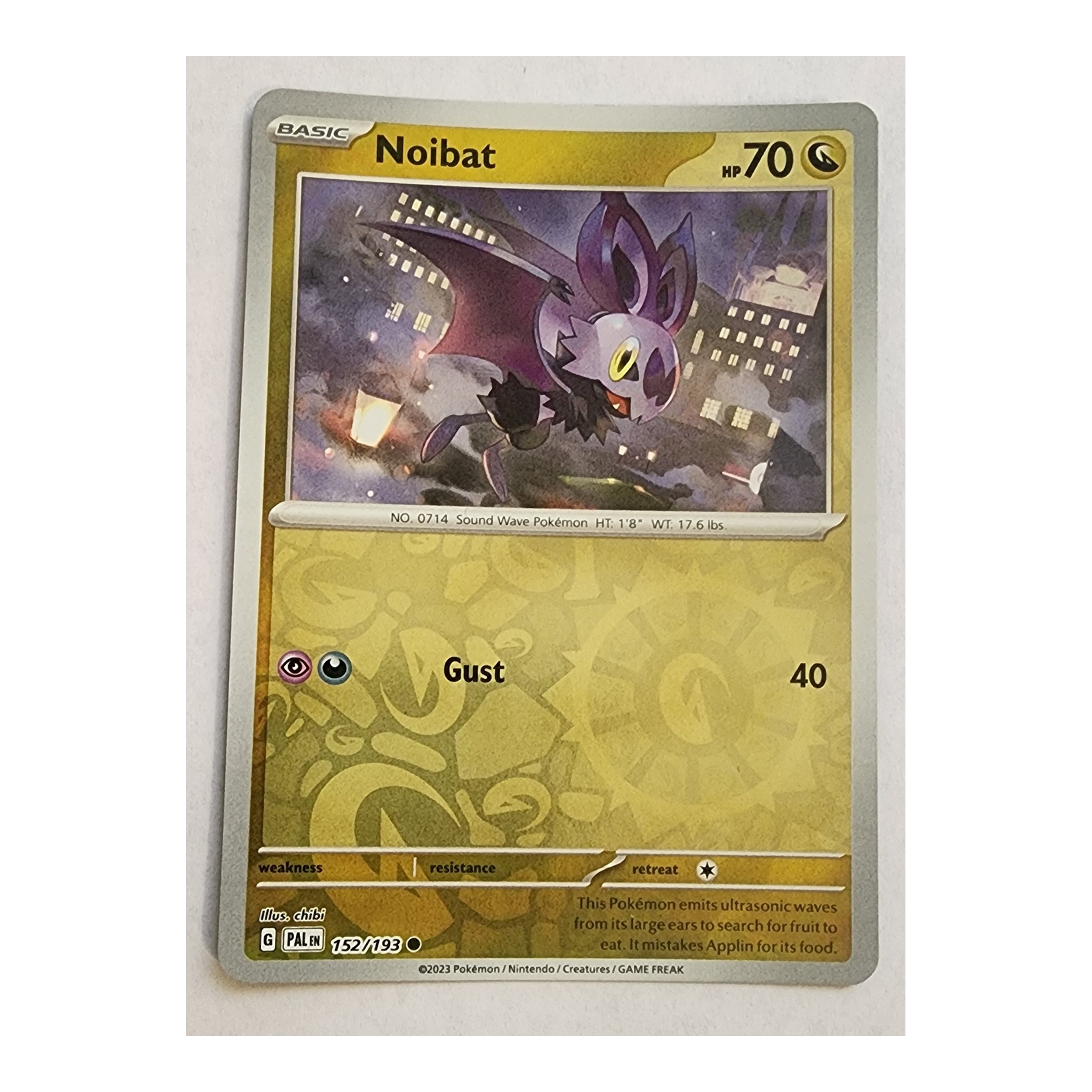 Noibat Common SV02: Paldea Evolved 152/193 NM Reverse Holo