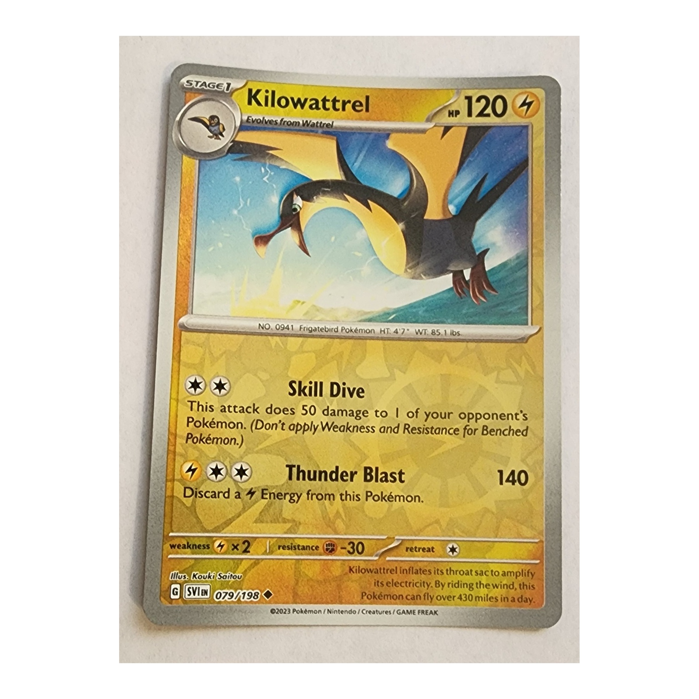 Kilowattrel Uncommon SV01: Scarlet & Violet 079/198 NM Reverse Holo